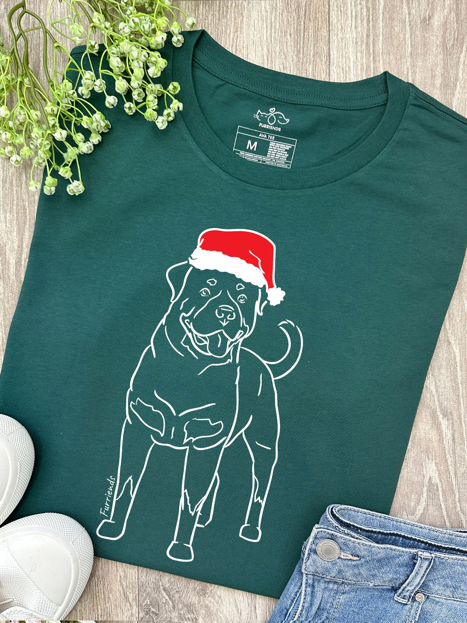 Rottweiler Christmas Edition Ava Women's Regular Fit Tee - Image 8