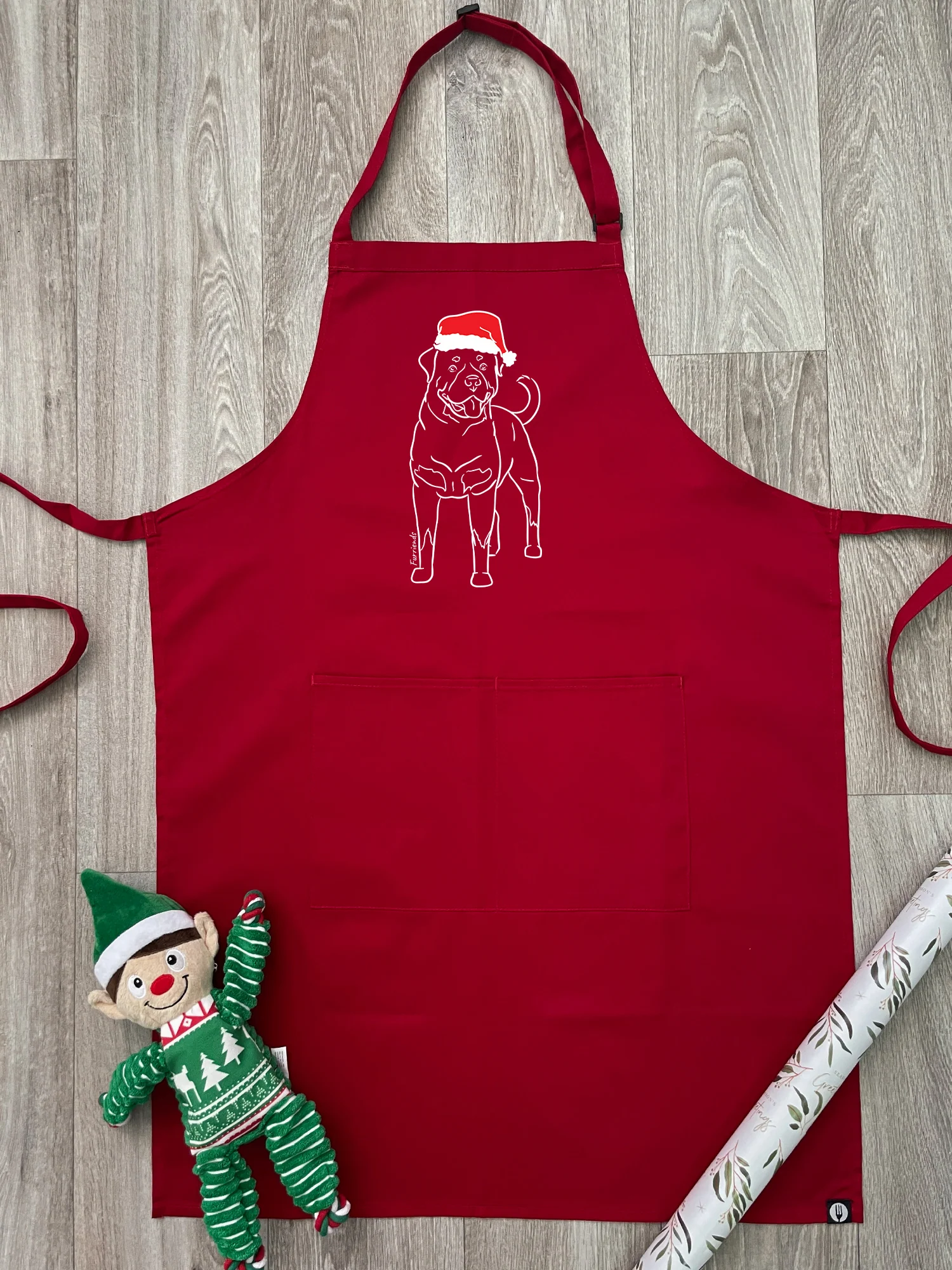 Rottweiler Christmas Edition Bib Apron - Image 2