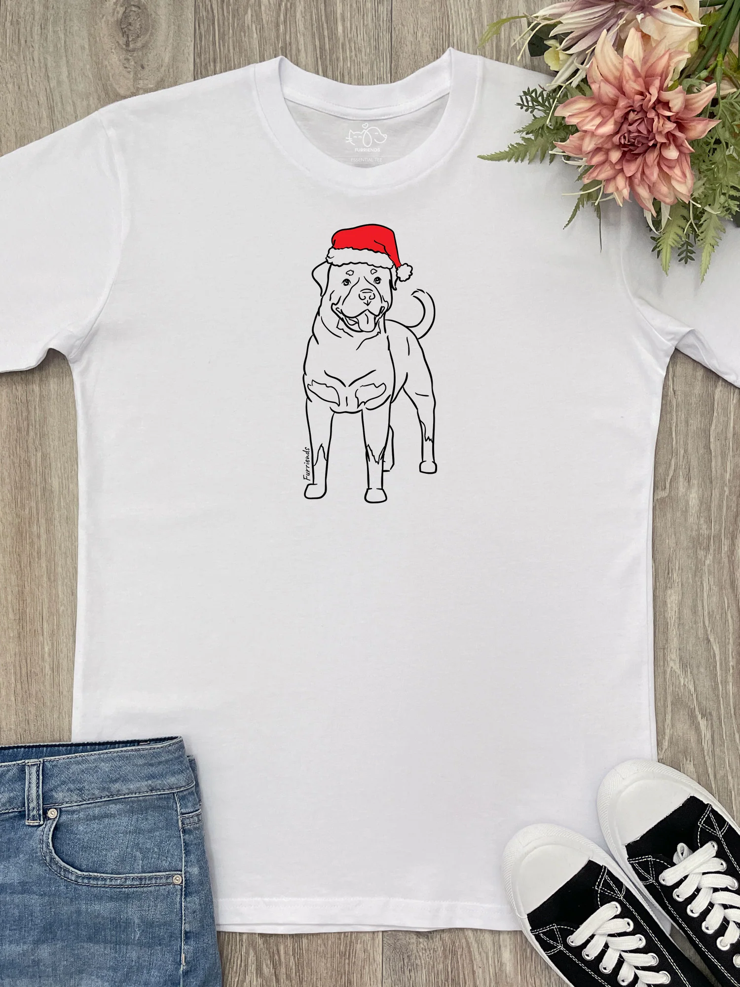 Rottweiler Christmas Edition Essential Unisex Tee - Image 6
