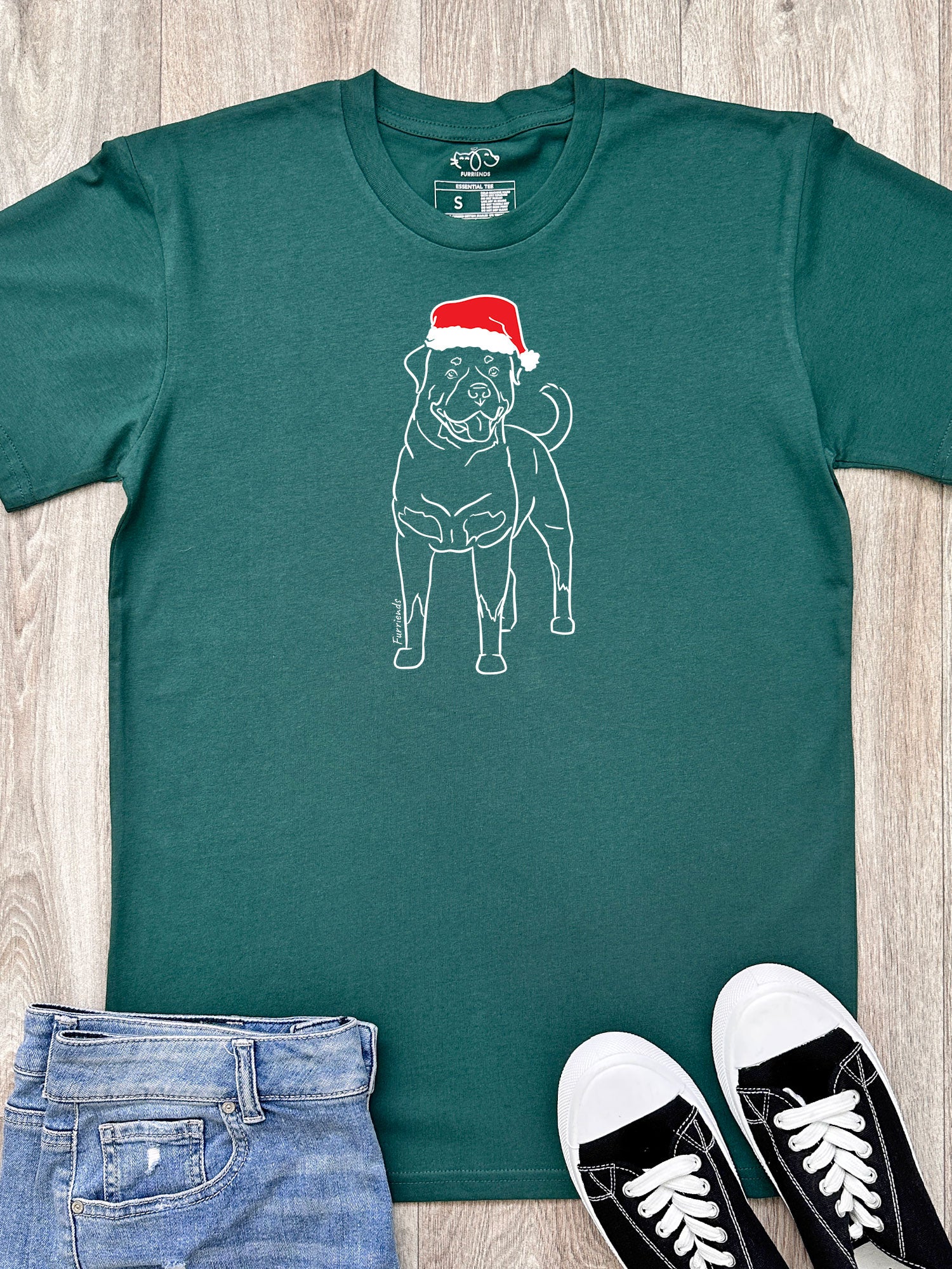 Rottweiler Christmas Edition Essential Unisex Tee - Image 8