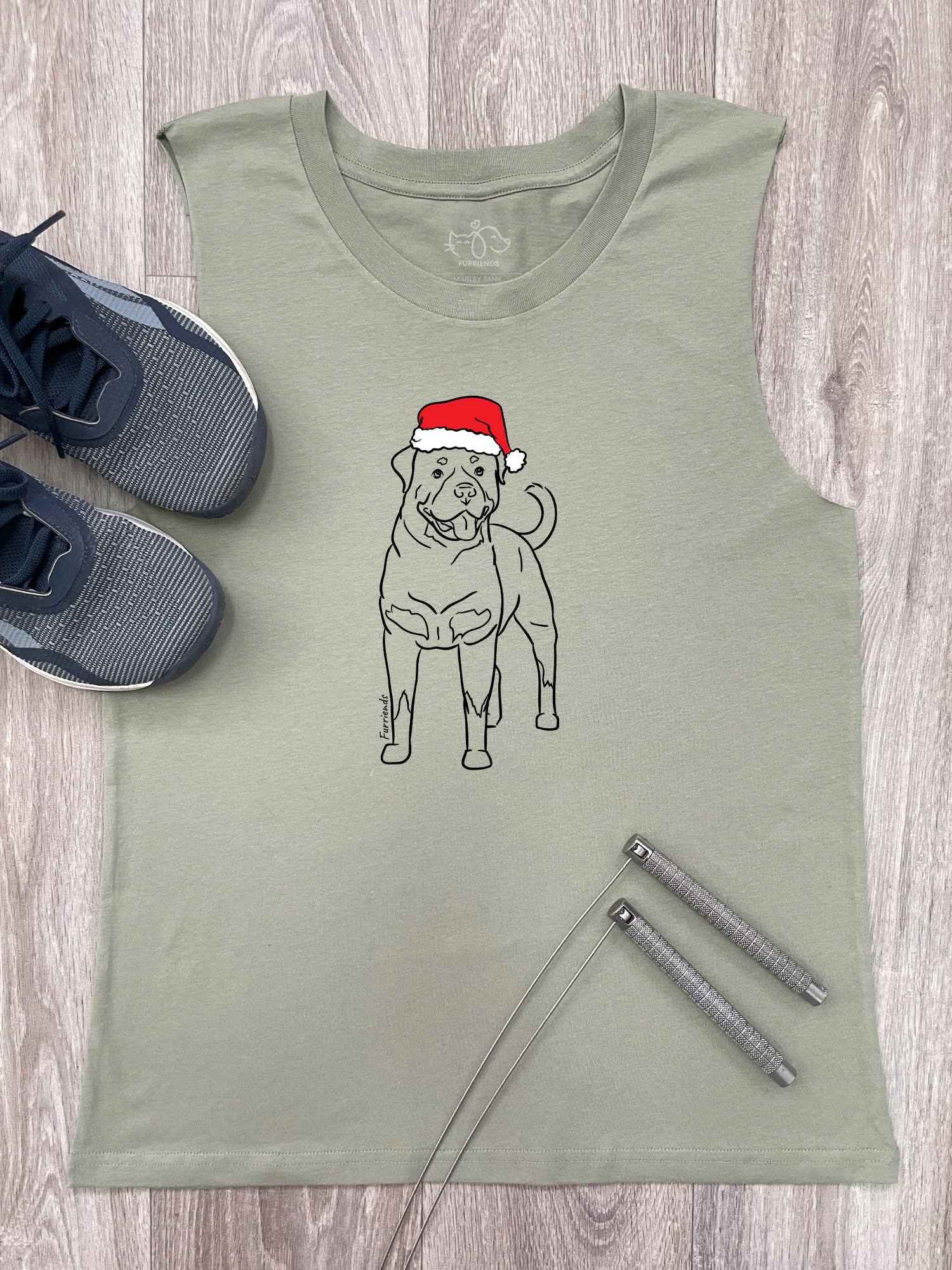 Rottweiler Christmas Edition Marley Tank - Image 3