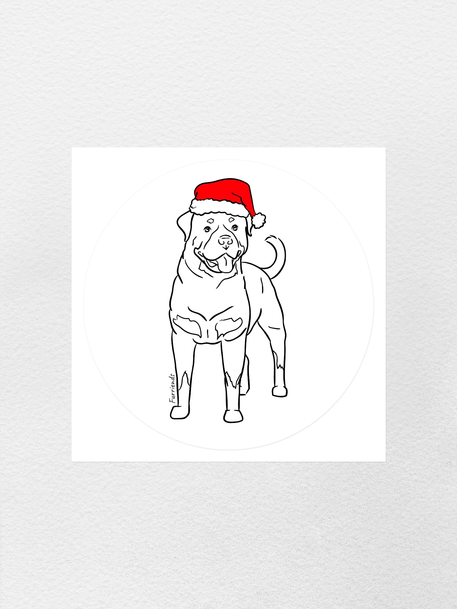 Rottweiler Christmas Edition Sticker - Image 3