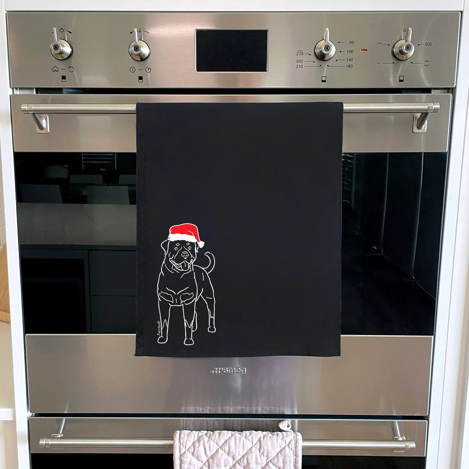 Rottweiler Christmas Edition Tea Towel - Image 3