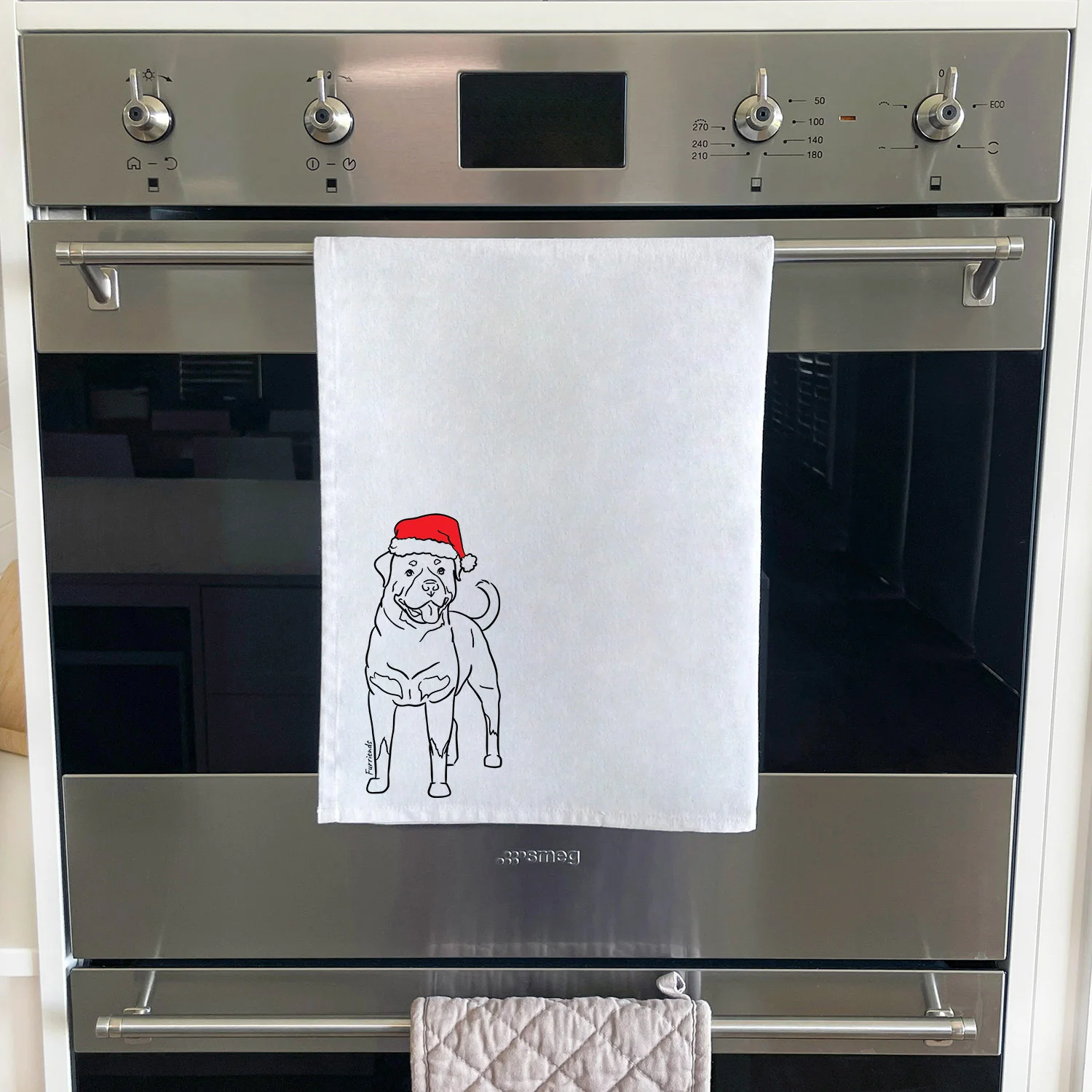 Rottweiler Christmas Edition Tea Towel - Image 4