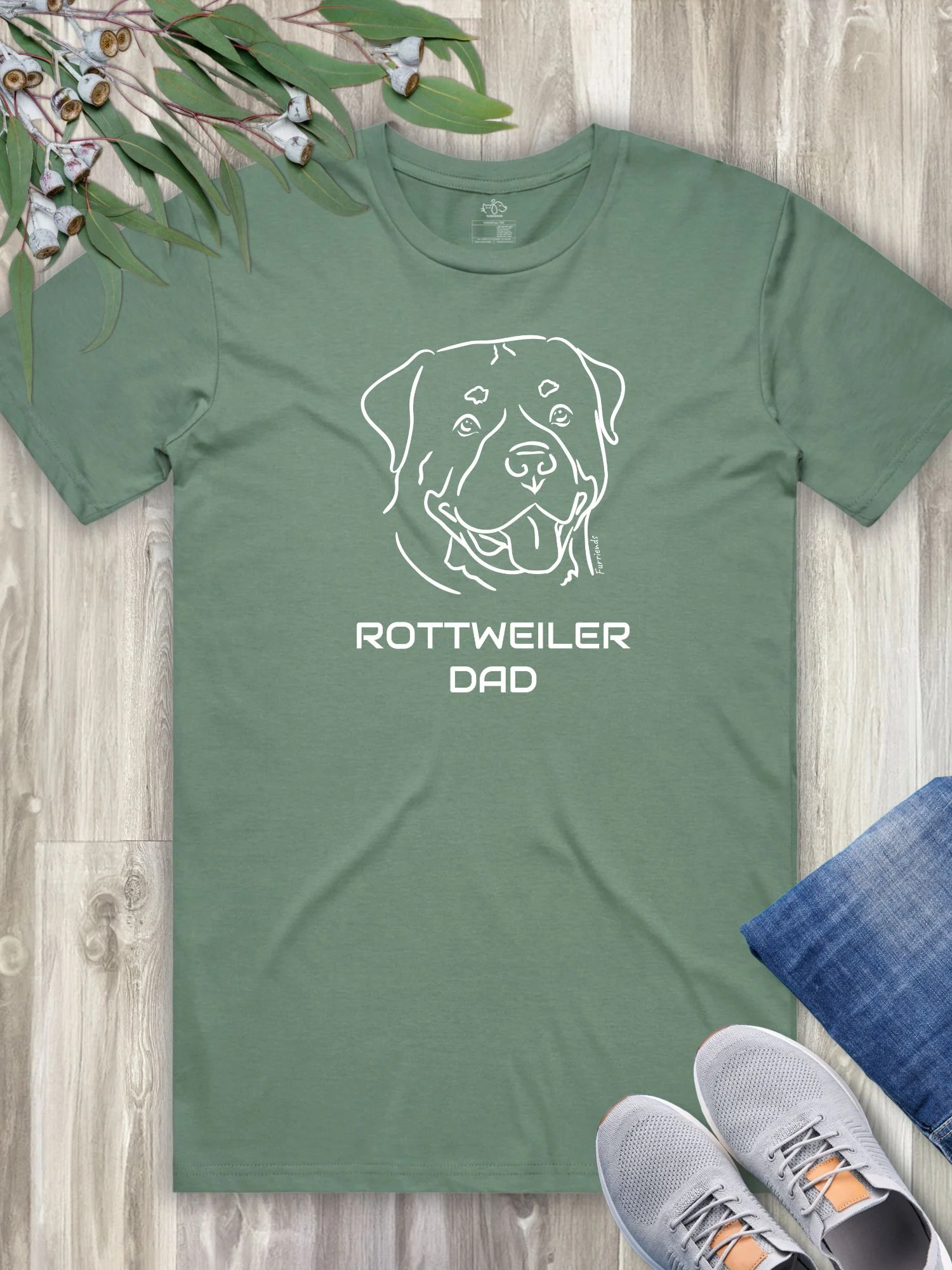 Rottweiler Dad Regular Fit-T-Shirt - Image 6
