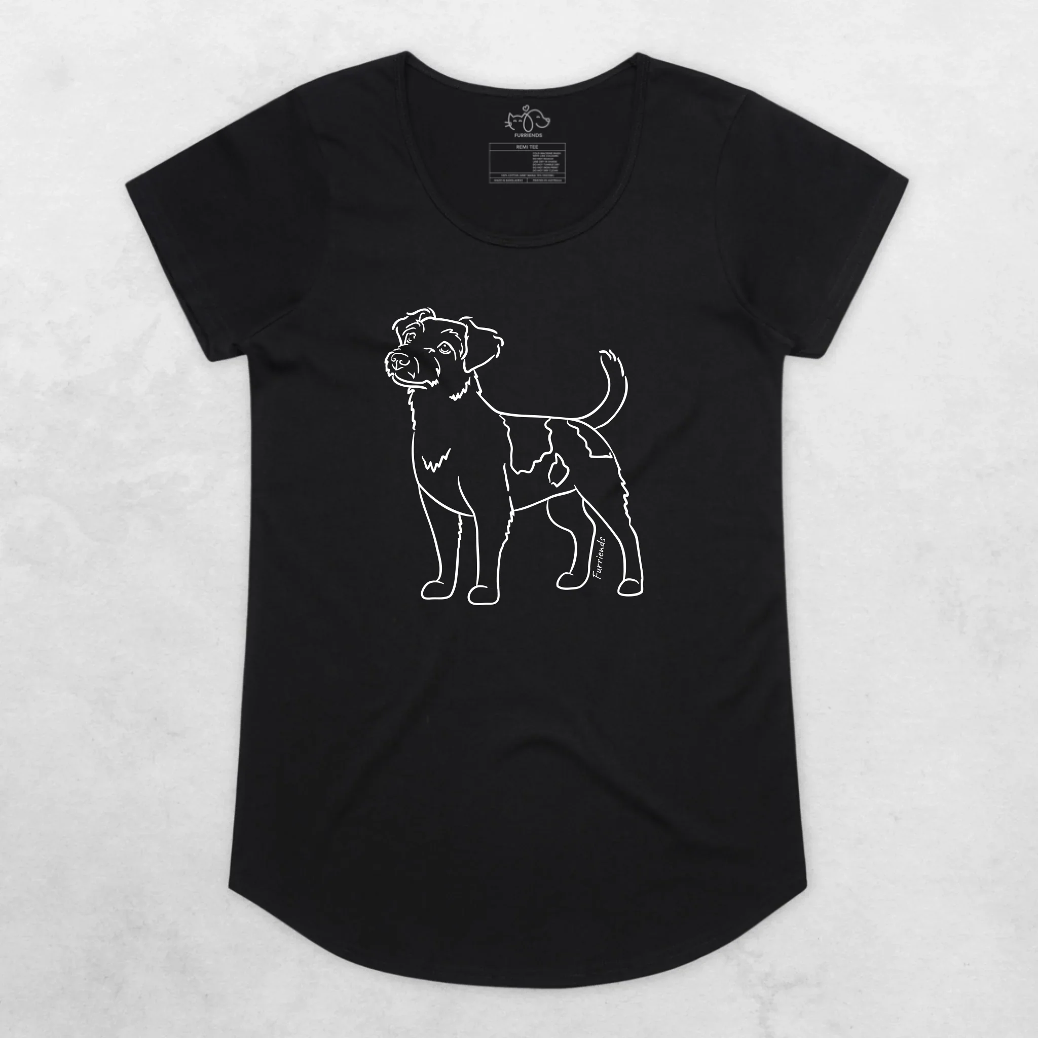 Rough Coat Jack Russell Terrier Remi Women's Scoop Neck T-Shirt - Image 3