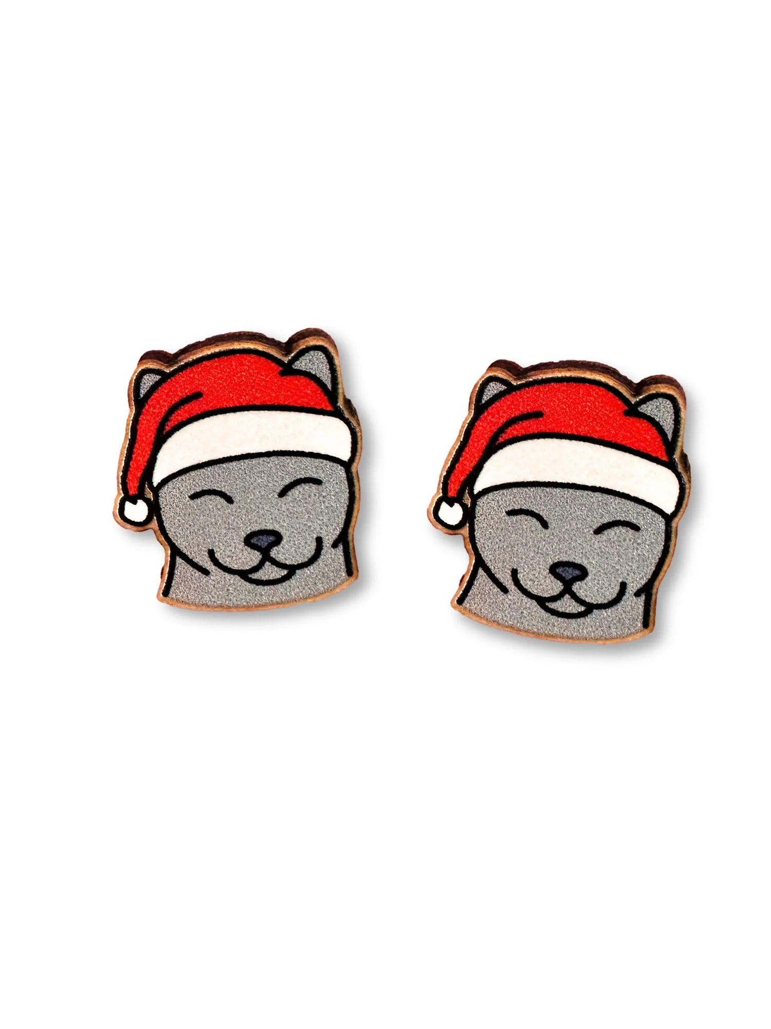 Russian Blue Christmas Edition ColourPop Stud Earrings - Image 3