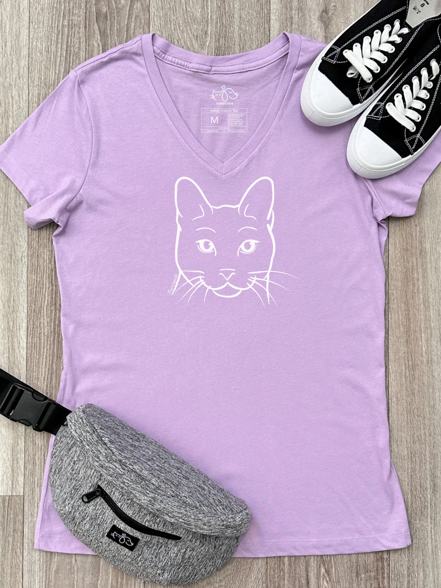 Russian Blue Emma V-Neck Tee - Image 6
