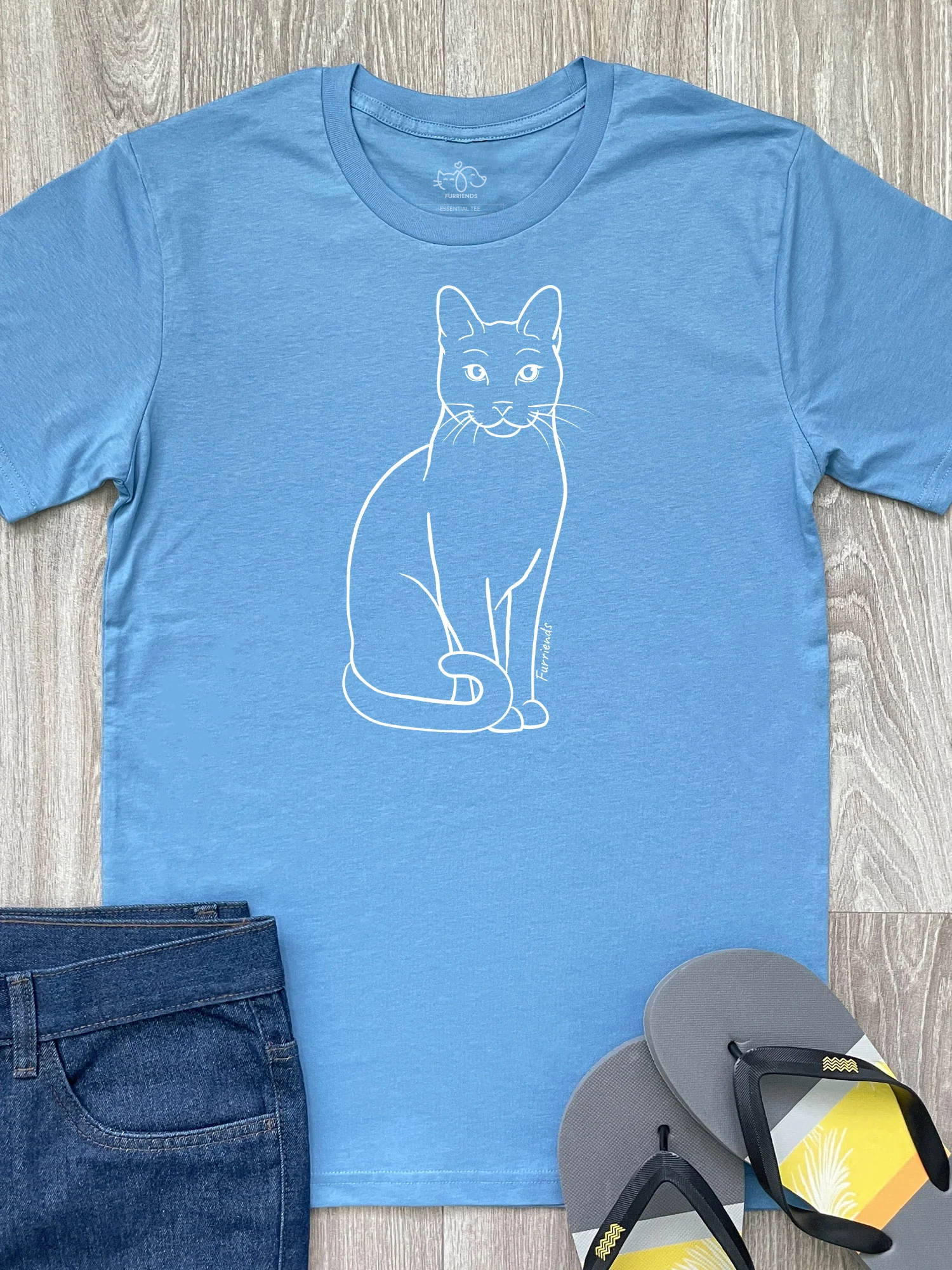 Russian Blue Essential Unisex Tee - Image 5