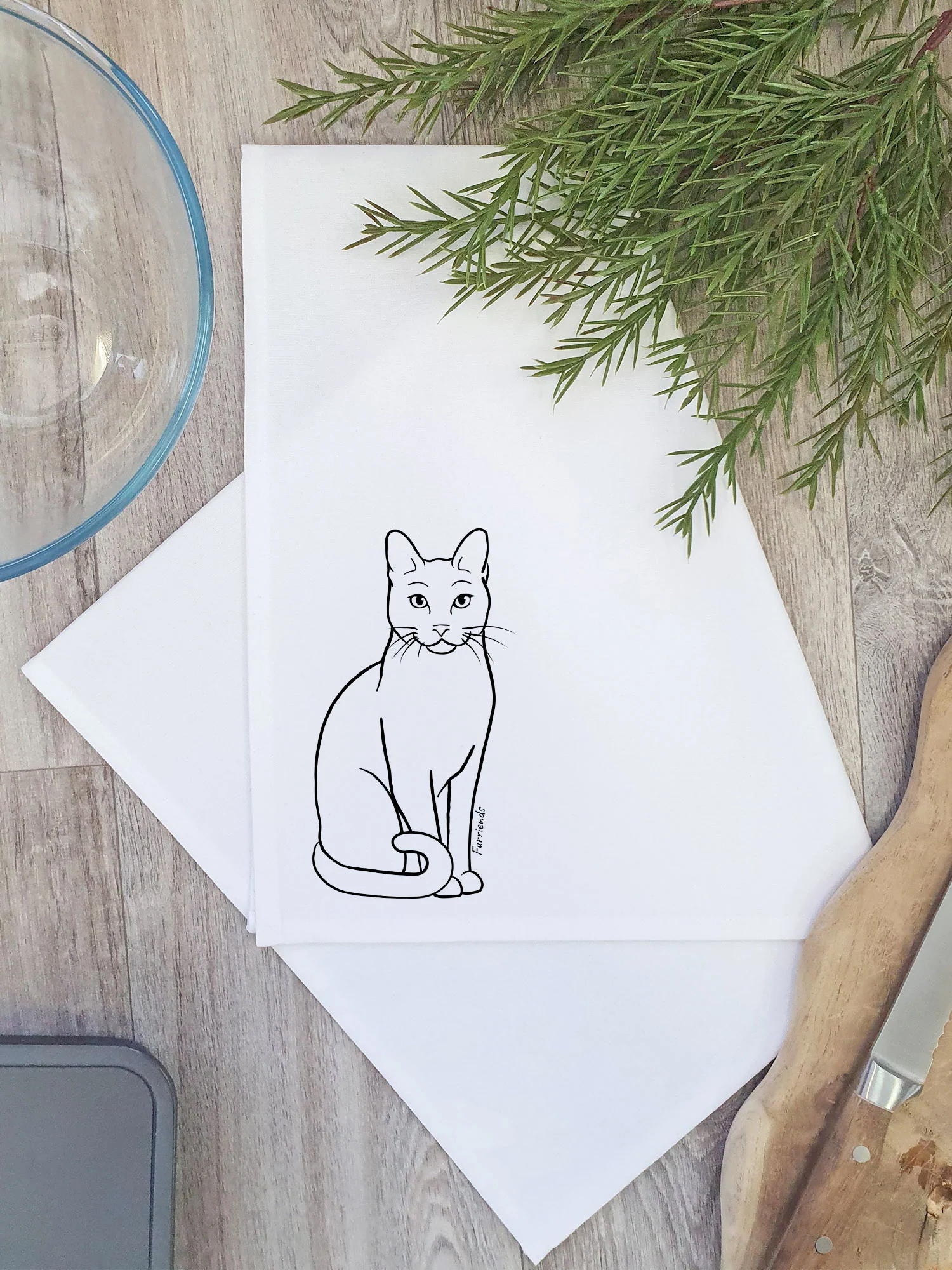 Russian Blue Tea Towel - Image 2