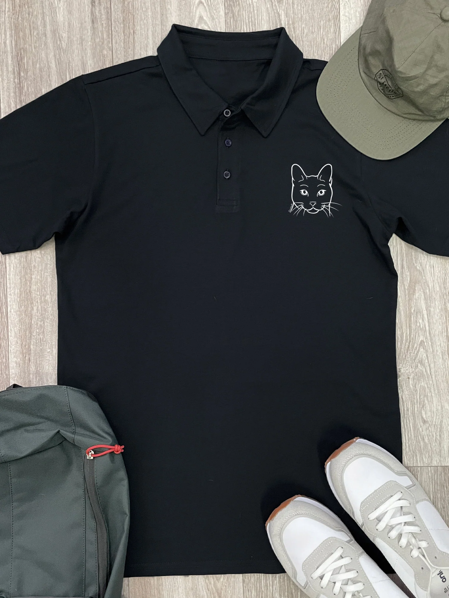 Russian Blue Unisex Polo Shirt - Image 3