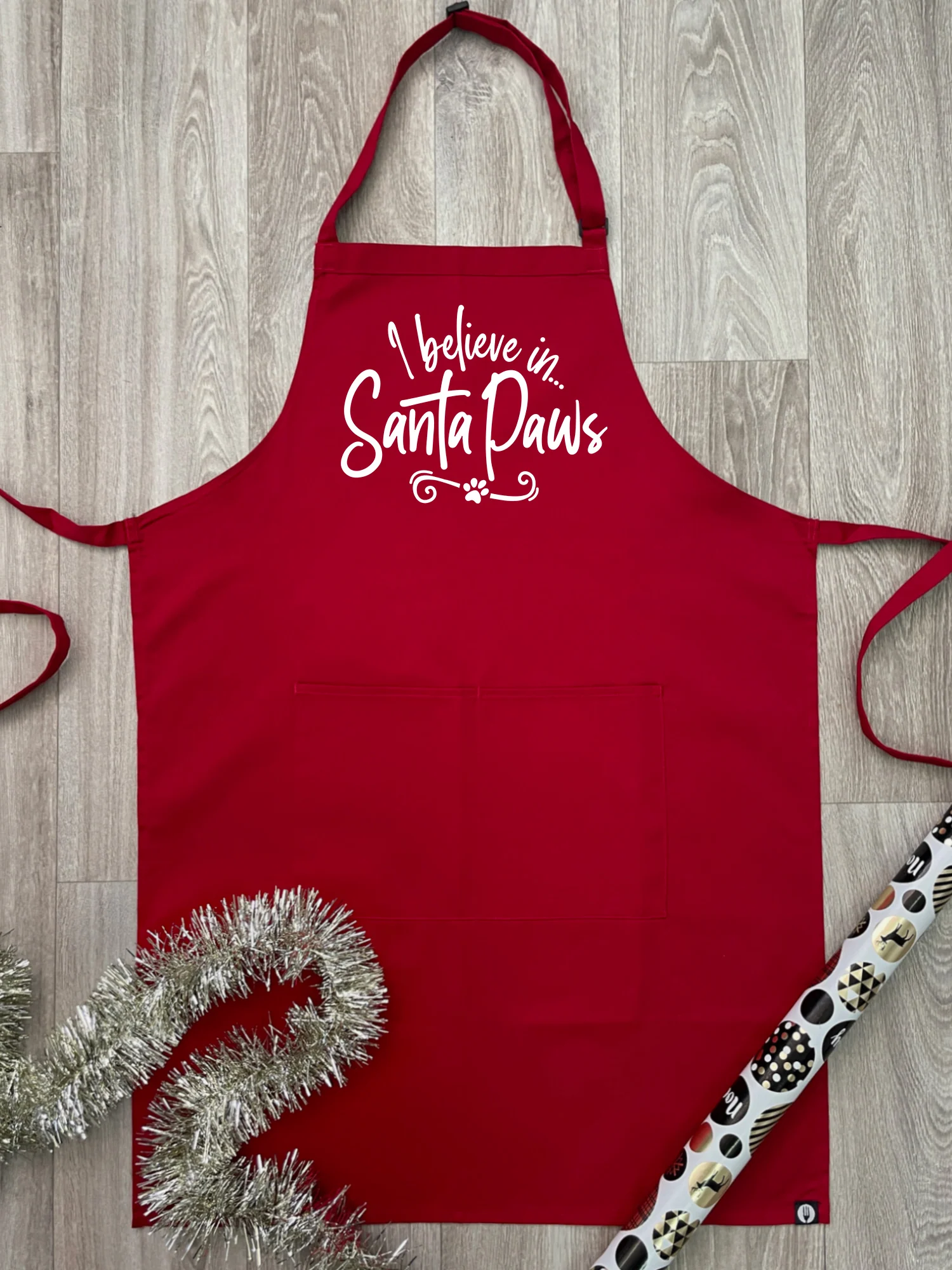I Believe In Santa Paws Bib Apron - Image 2
