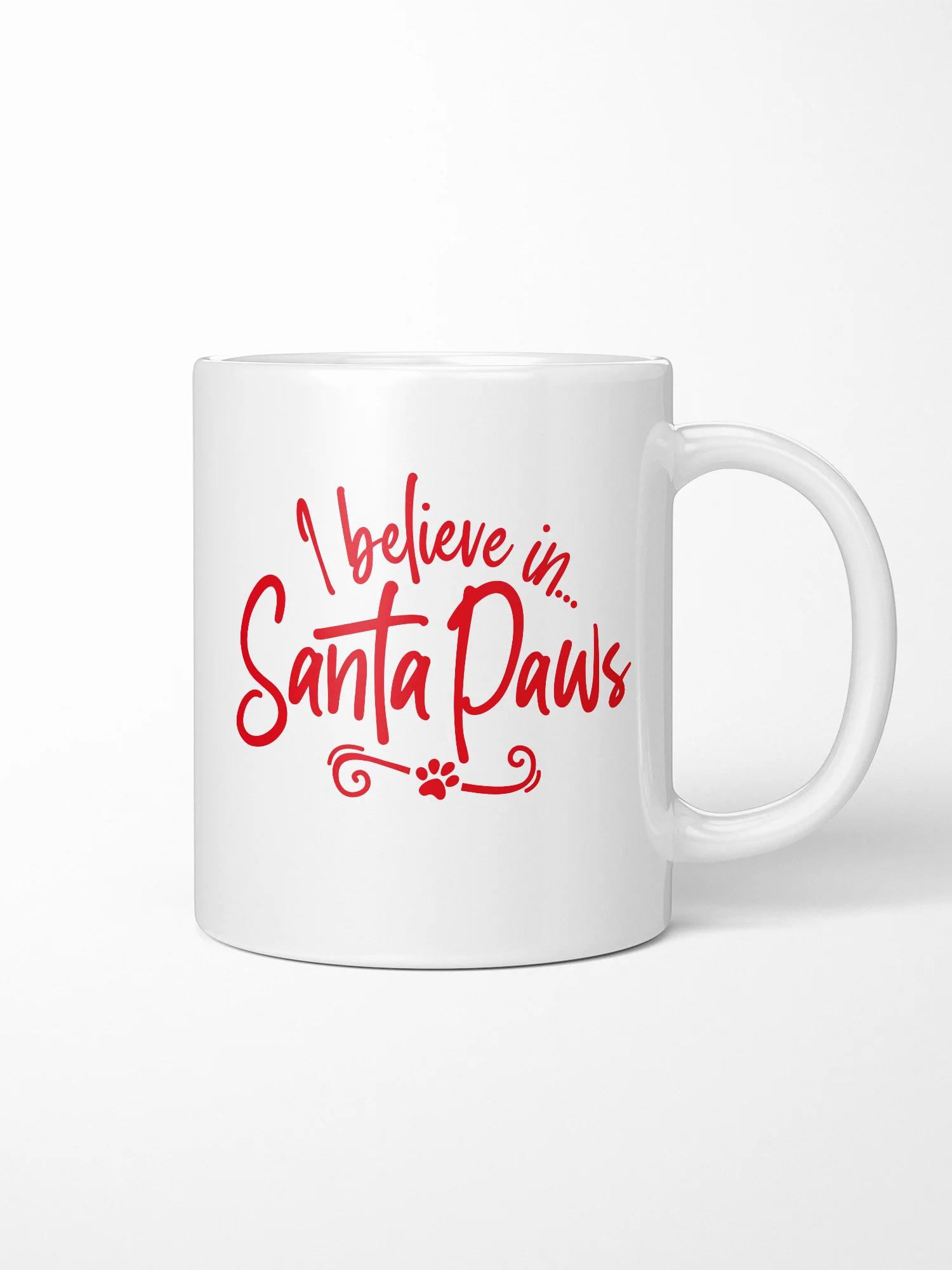 I Believe In Santa Paws Ceramic Mug - Image 2