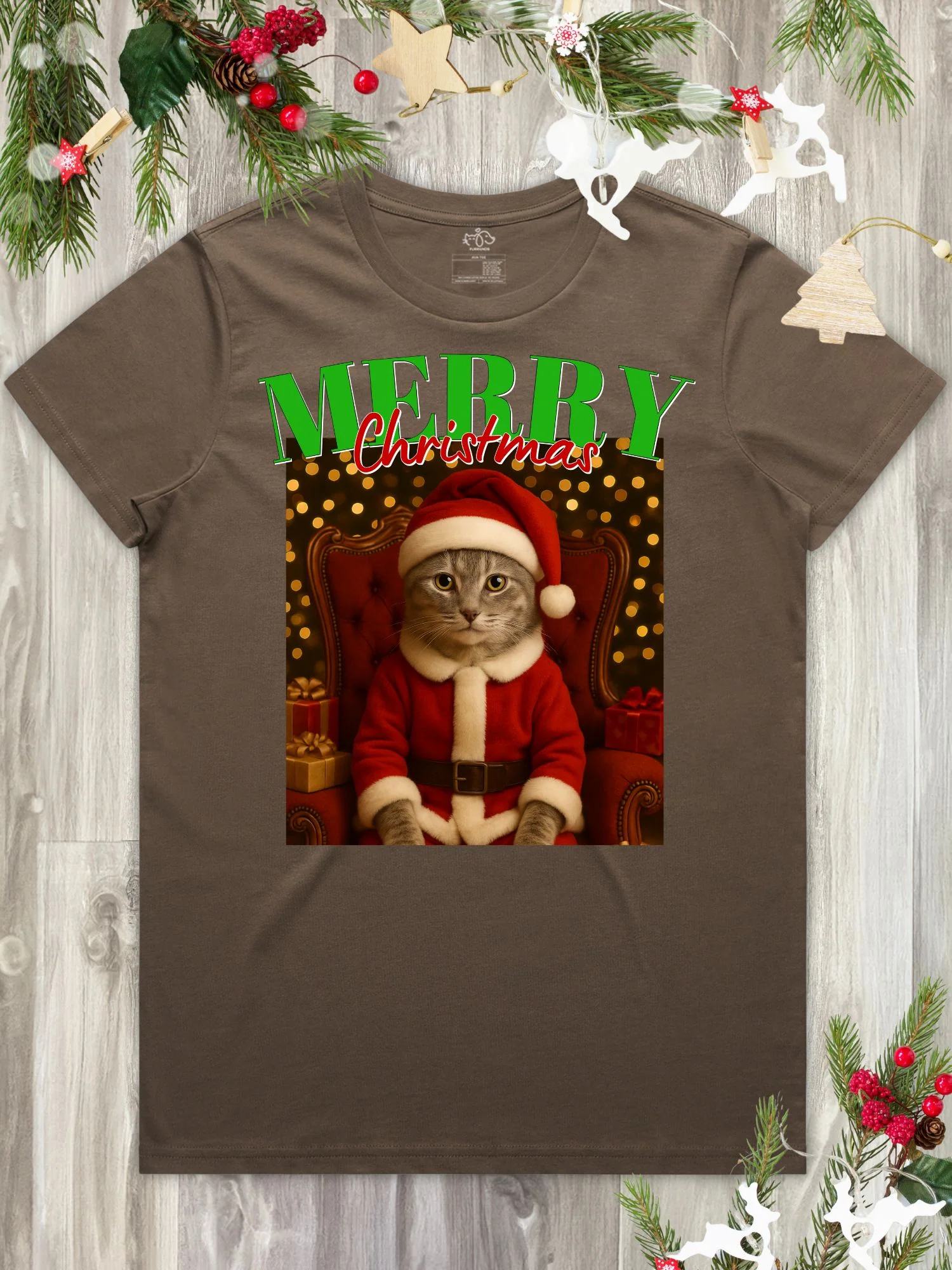 Santa Paws Custom Photo Regular Fit T-shirt - Image 4
