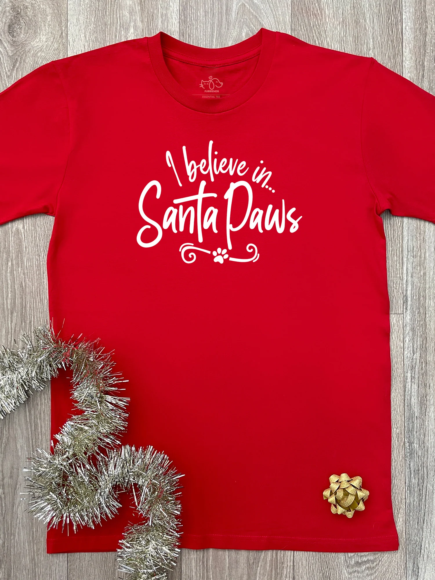 I Believe In Santa Paws Essential Unisex Tee - Image 4