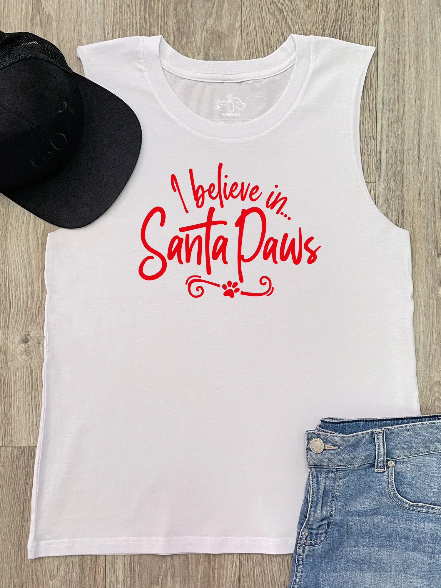 I Believe In Santa Paws Marley Tank - Image 2