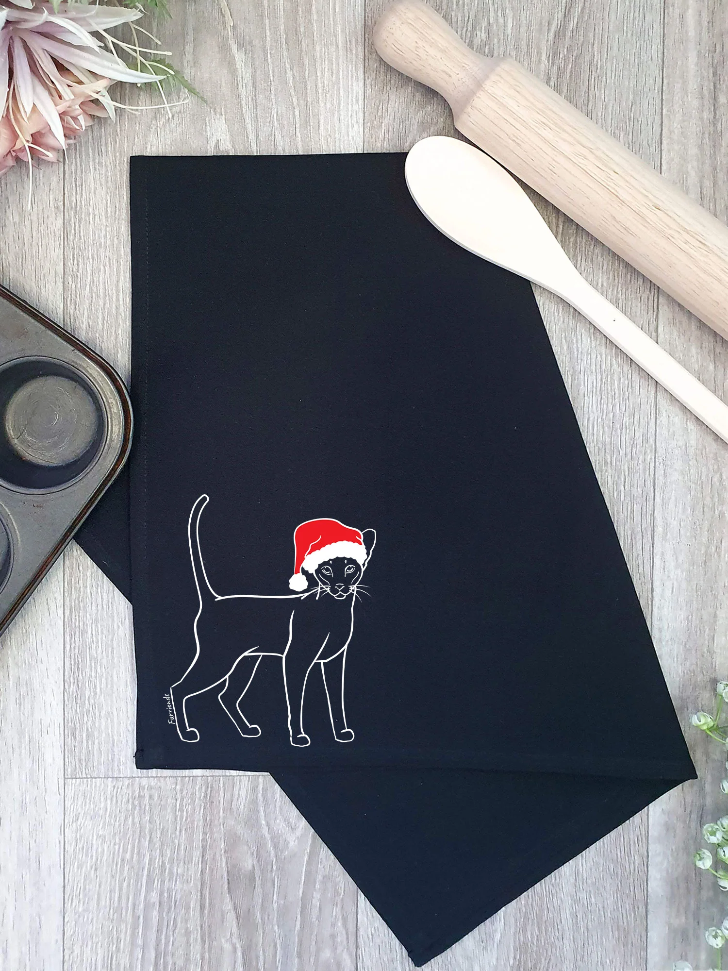 Siamese Christmas Edition Tea Towel - Image 3