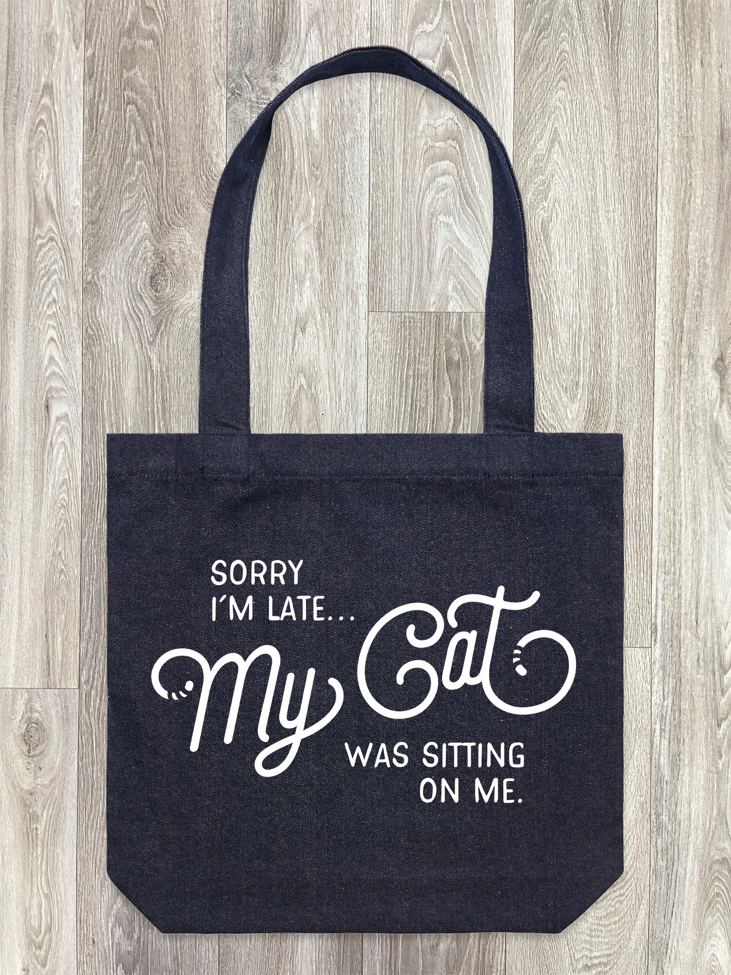 Sorry I'm Late My Cat Was Sitting On Me Edith Tote Bag - Image 3