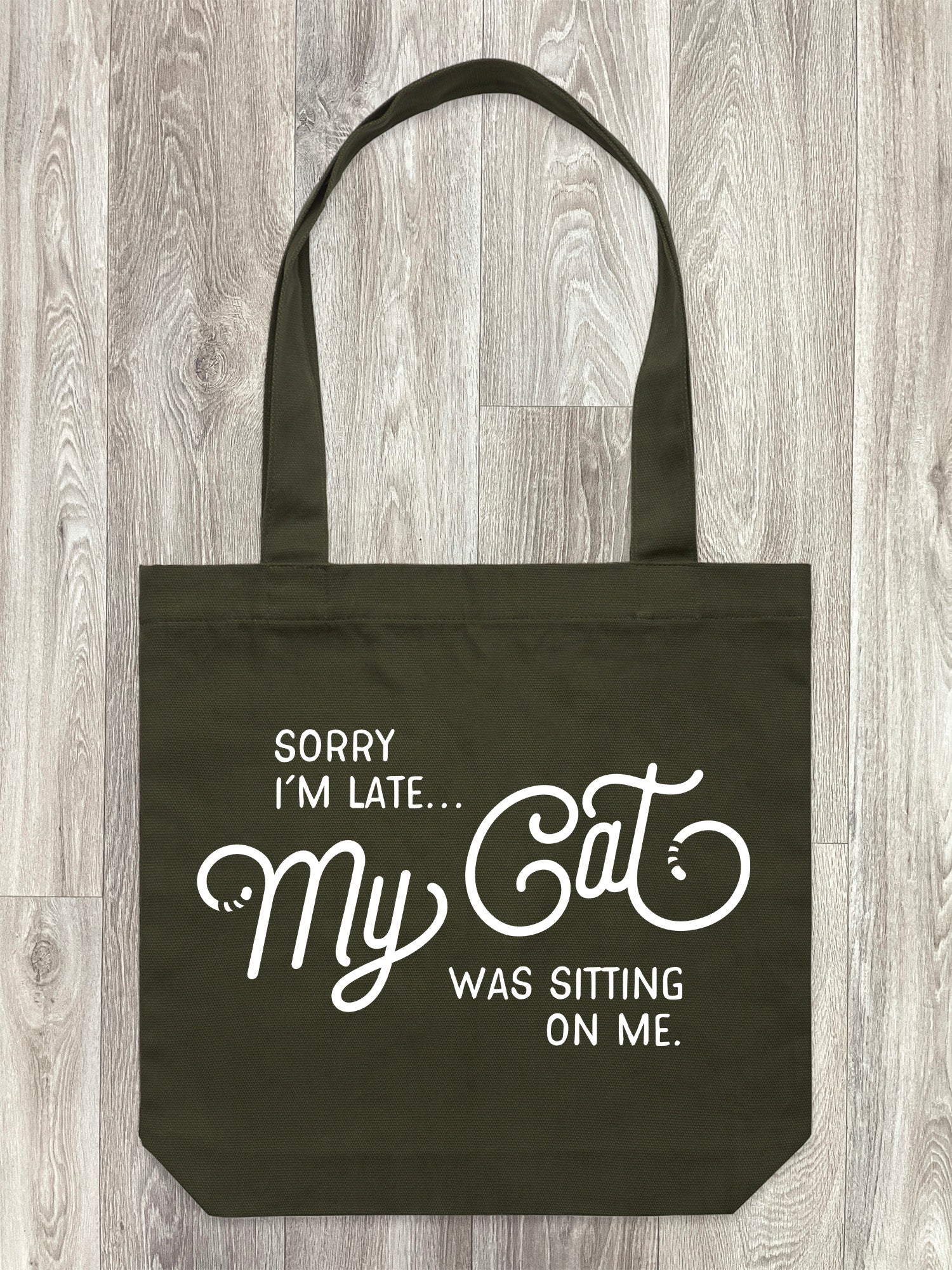 Sorry I'm Late My Cat Was Sitting On Me Edith Tote Bag - Image 8