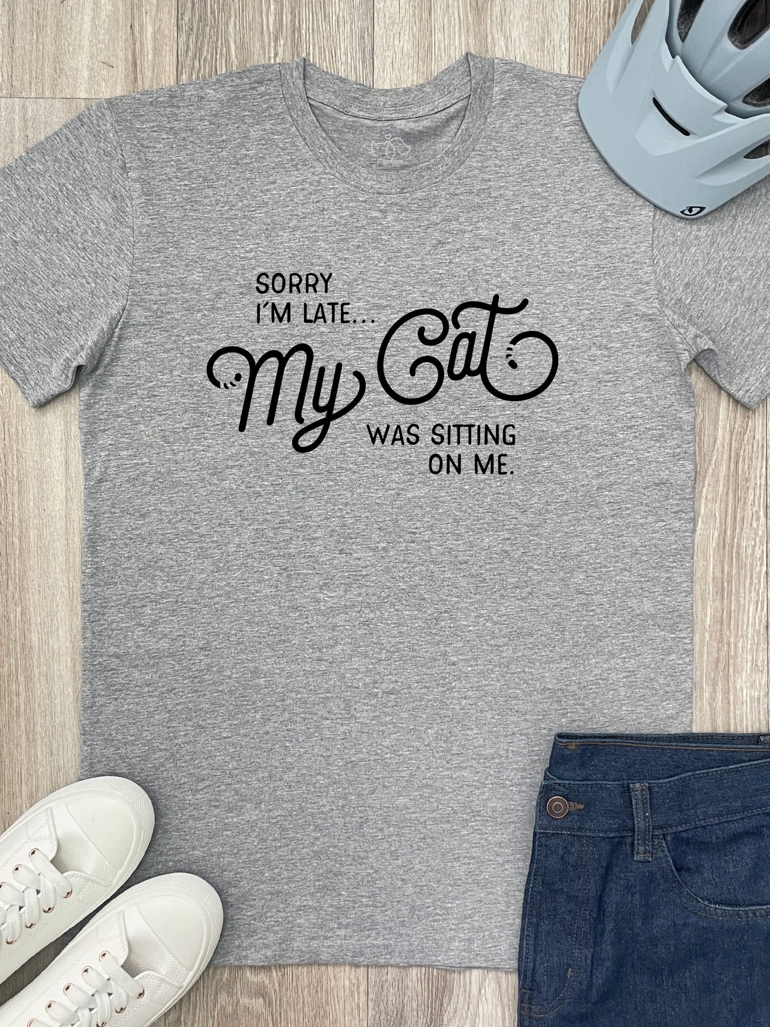 Sorry I'm Late My Cat Was Sitting On Me Essential Unisex Tee - Image 2