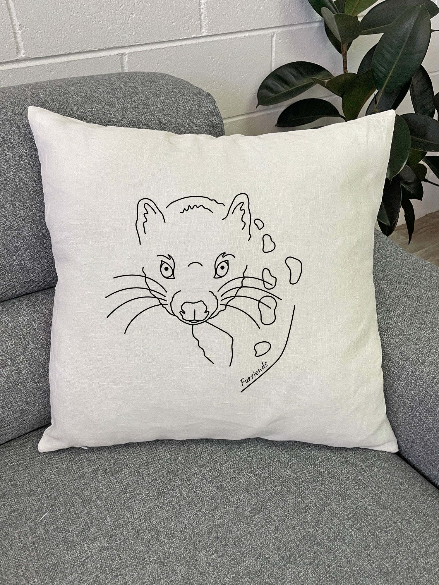 Spotted-Tailed Quoll Linen Cushion Cover - Image 2