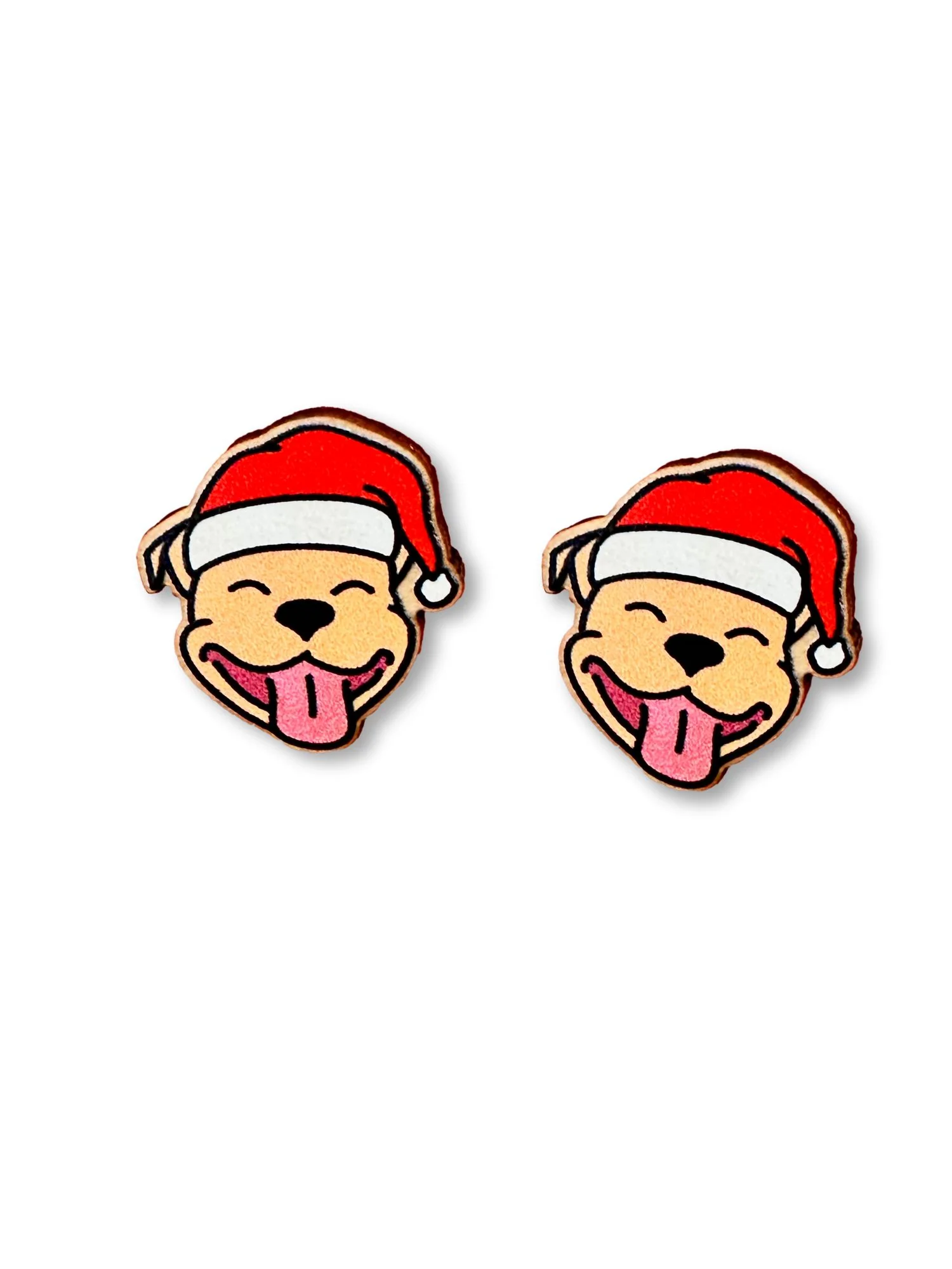 Staffordshire Bull Terrier Christmas Edition ColourPop Stud Earrings - Image 9