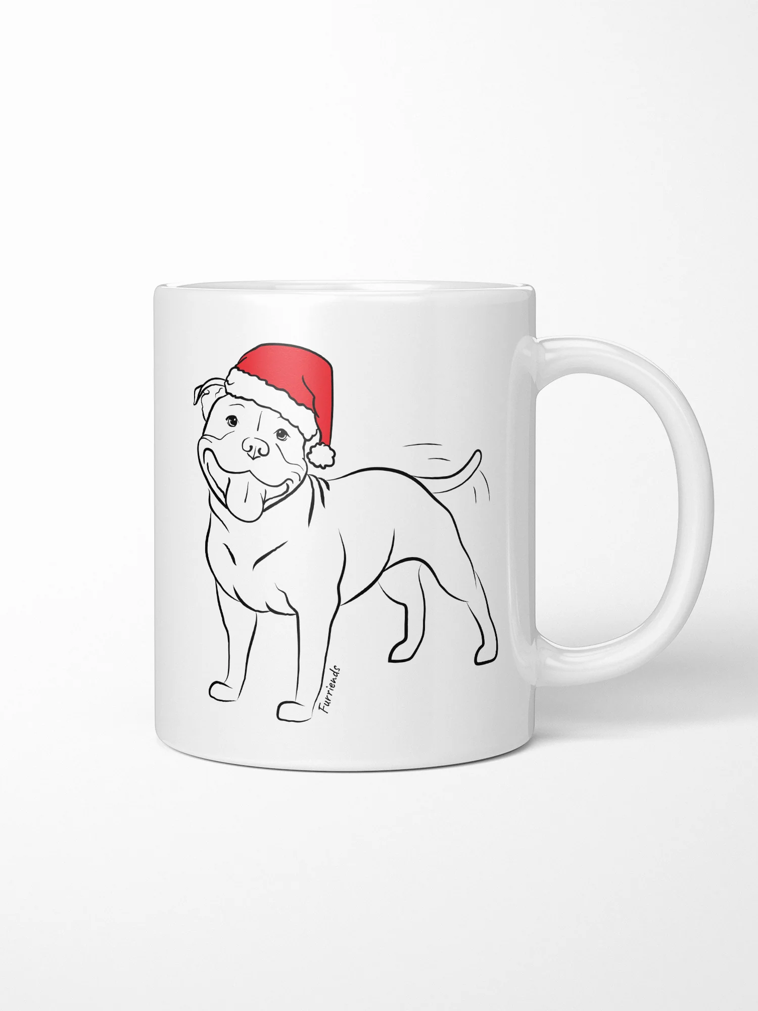 Staffordshire Bull Terrier Christmas Edition Ceramic Mug - Image 2