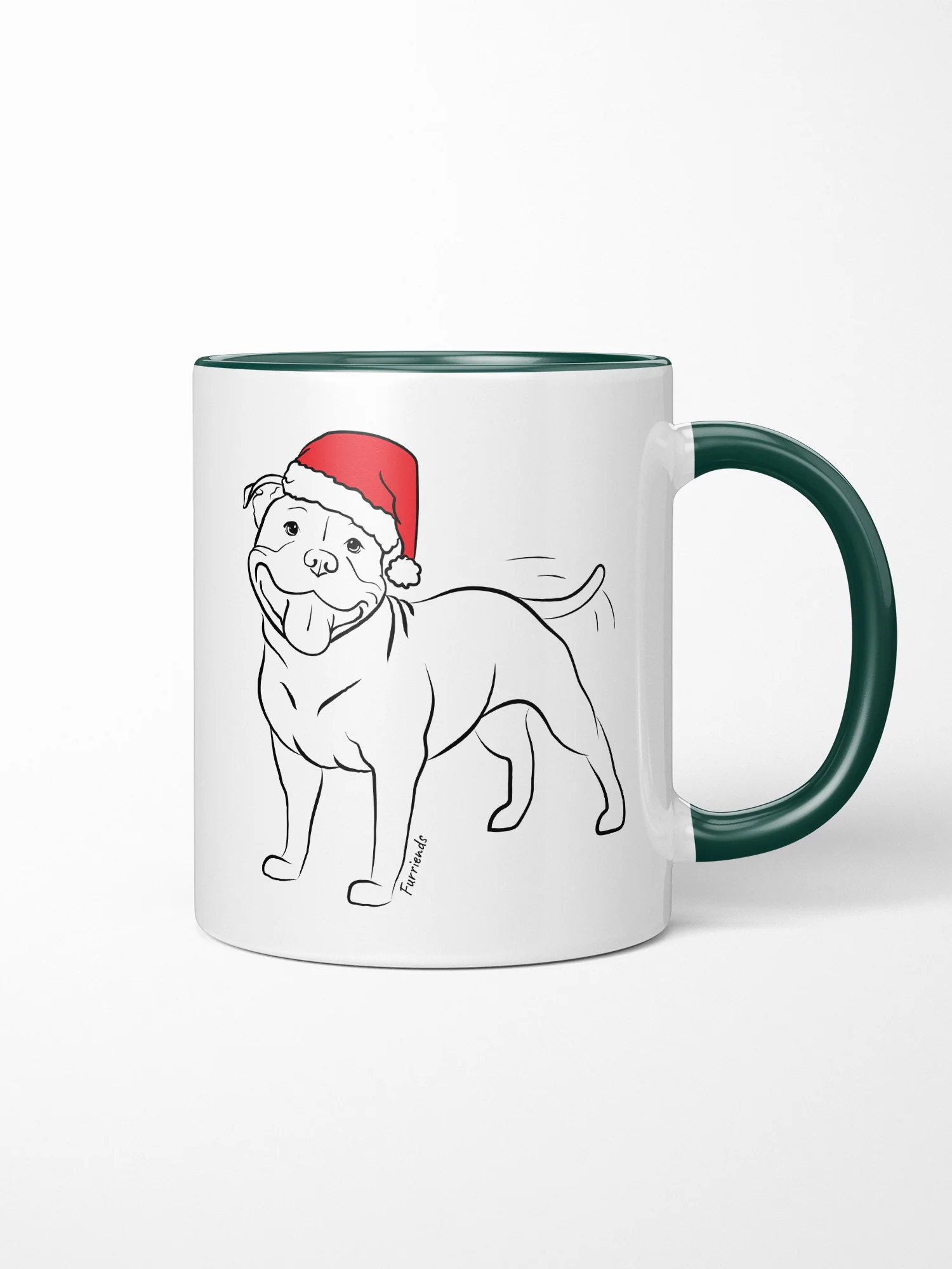 Staffordshire Bull Terrier Christmas Edition Ceramic Mug - Image 3