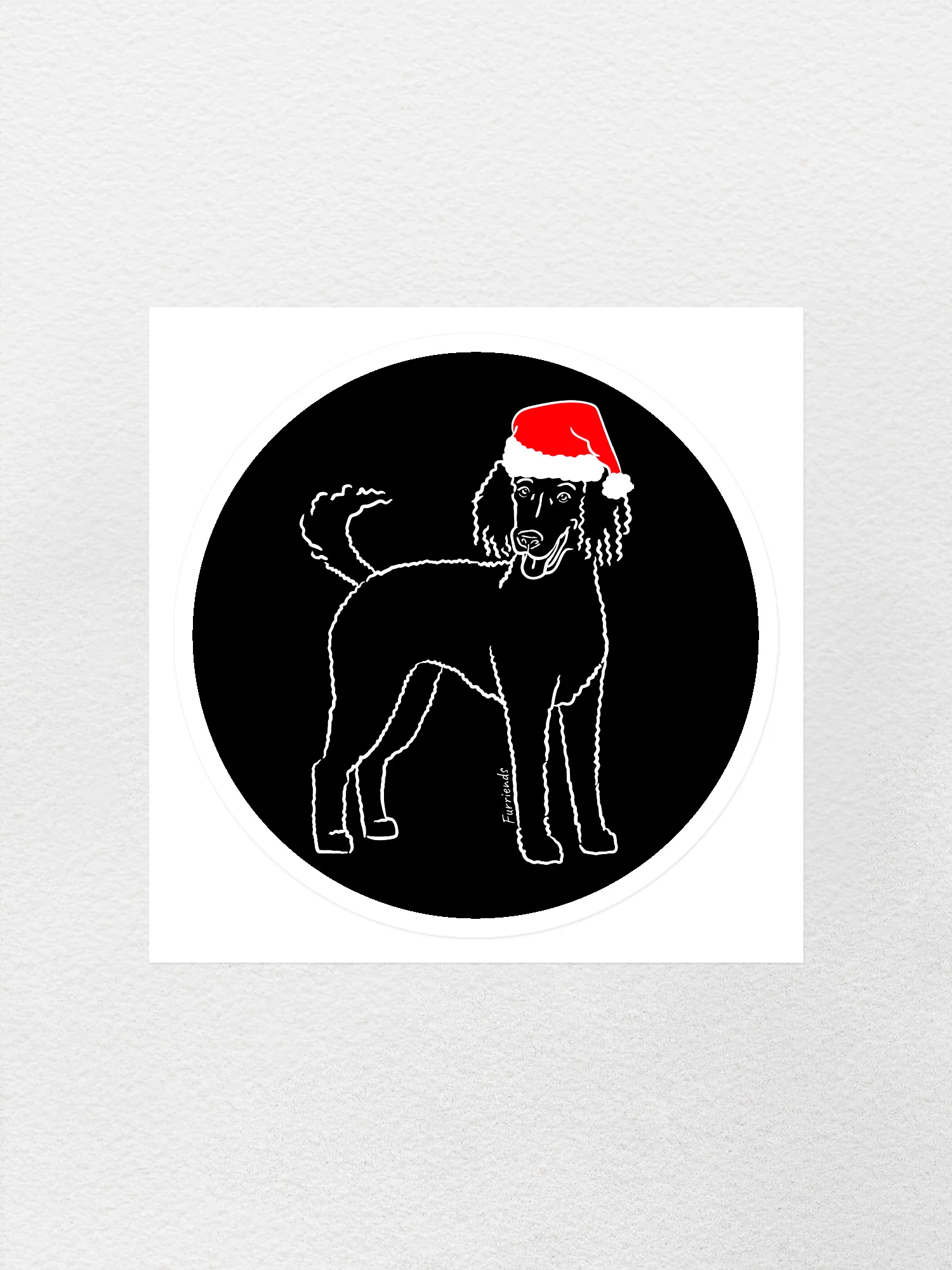 Poodle Christmas Edition Sticker - Image 4