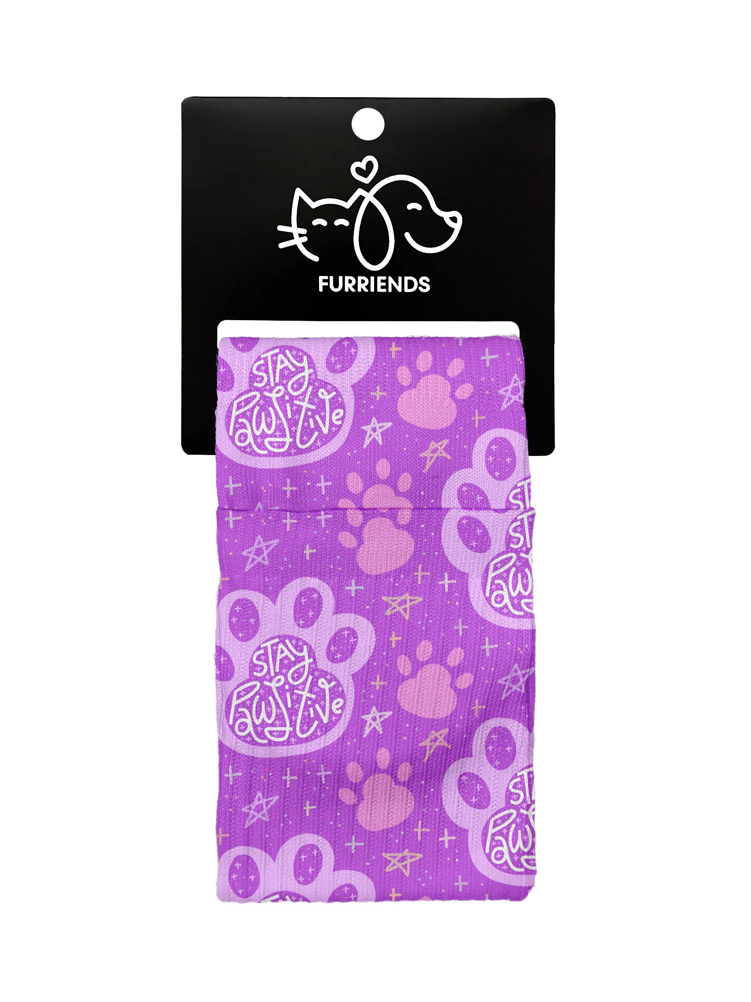 Stay Pawsitive Crew Socks - Image 3
