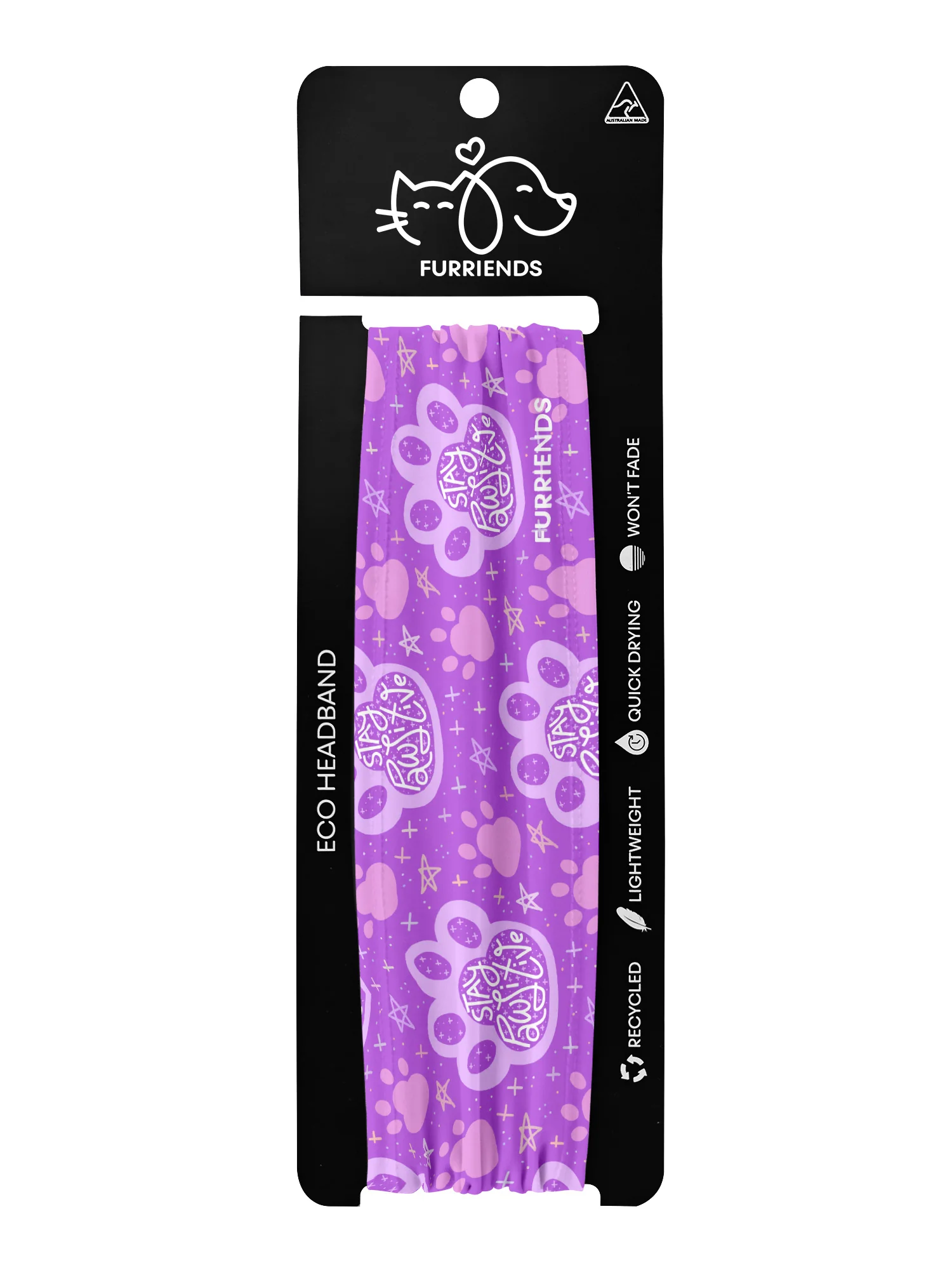 Stay Pawsitive Eco Performance Headband - Image 5