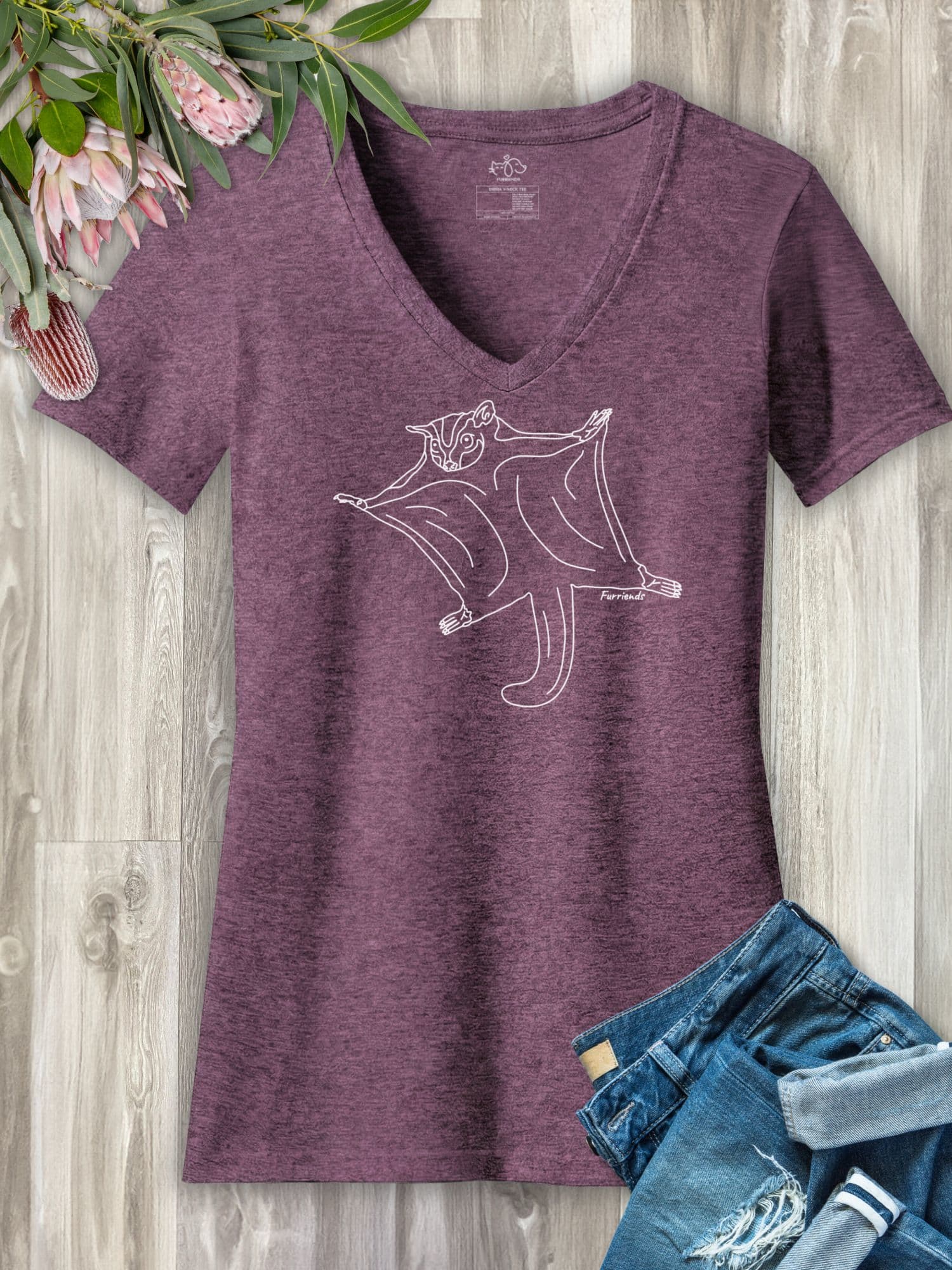 Sugar Glider Emma Women's V-Neck Tee - Image 7