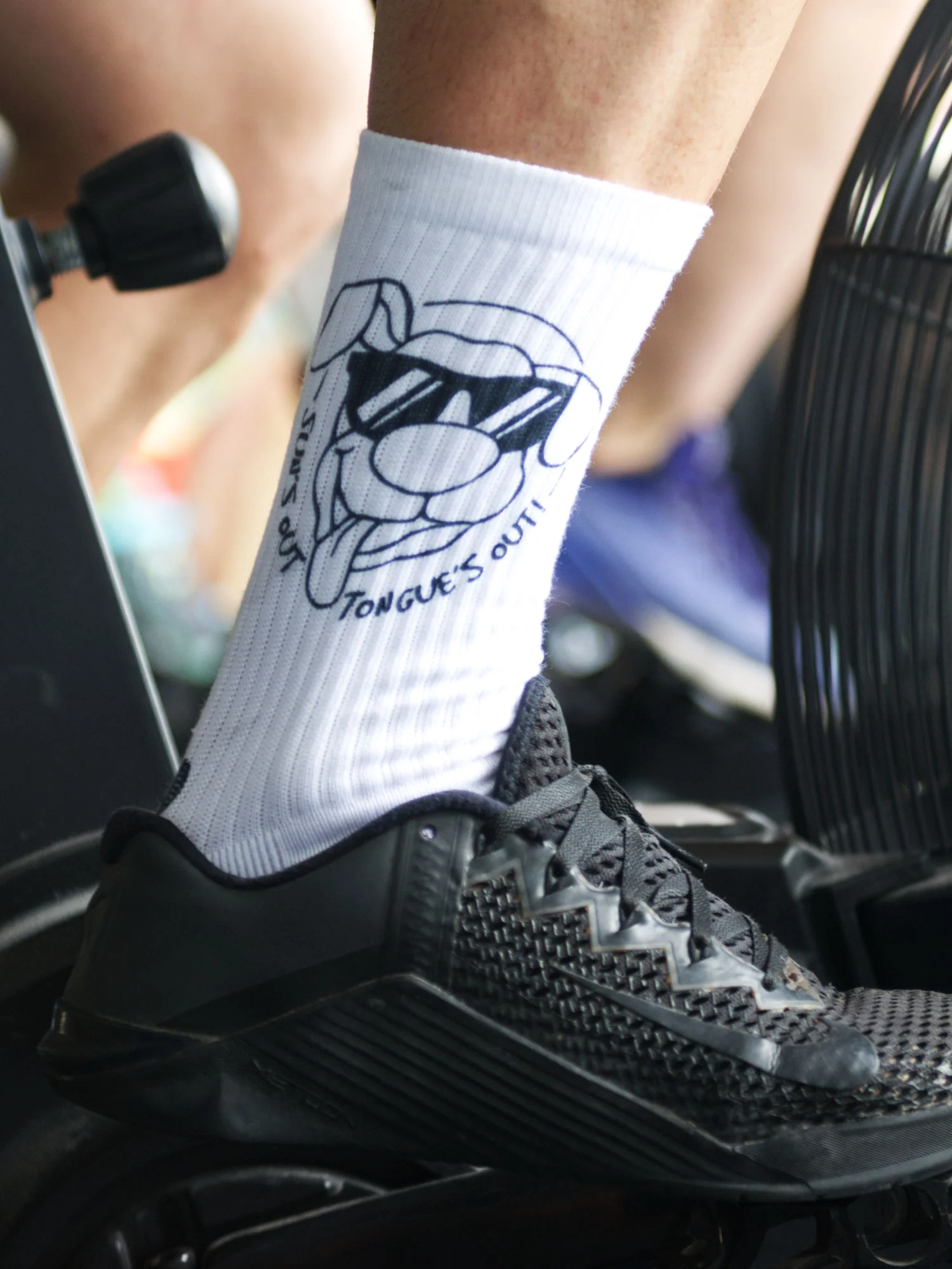 Sun's Out Tongue's Out Crew Socks - Image 2