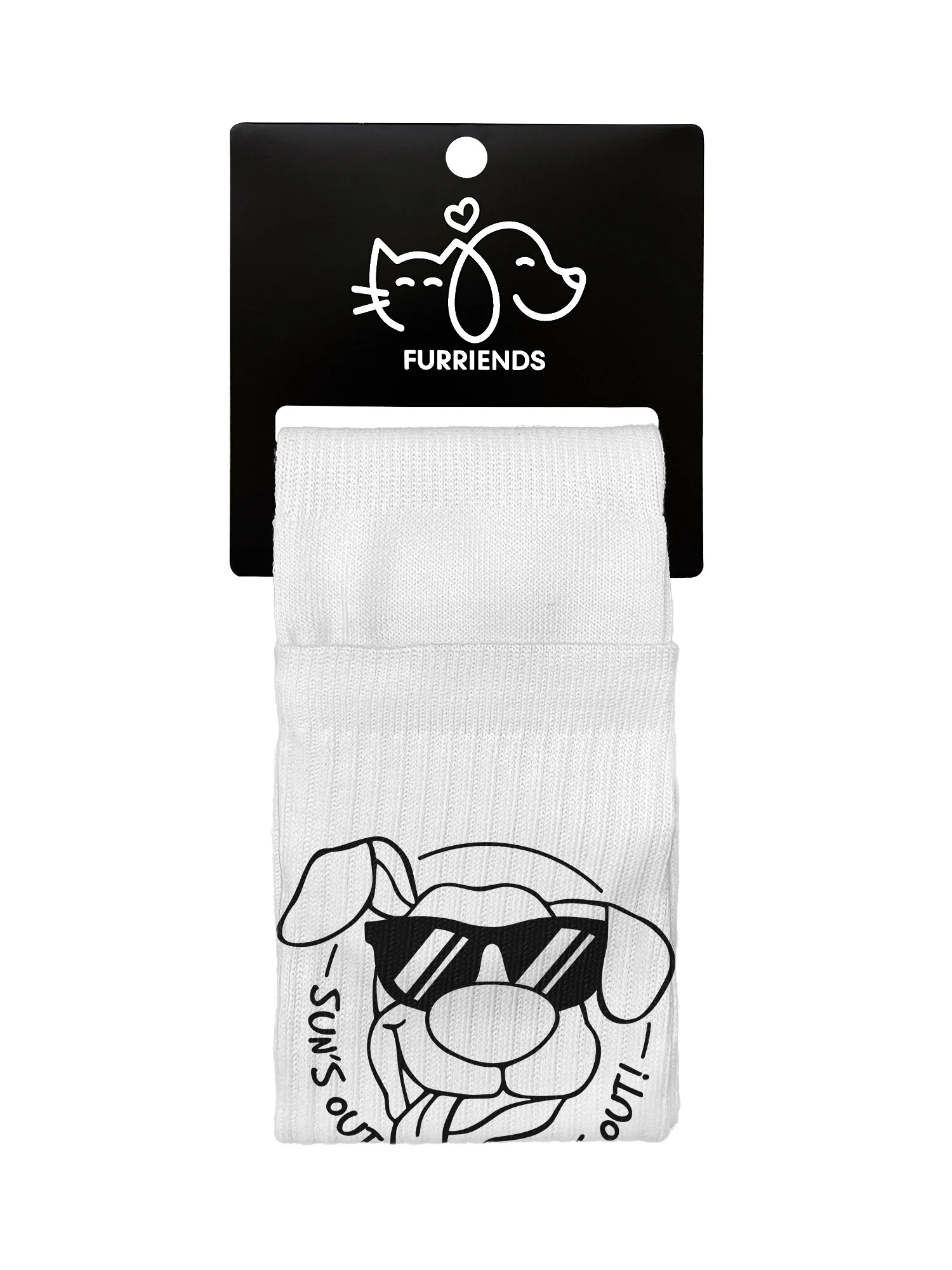 Sun's Out Tongue's Out Crew Socks - Image 3