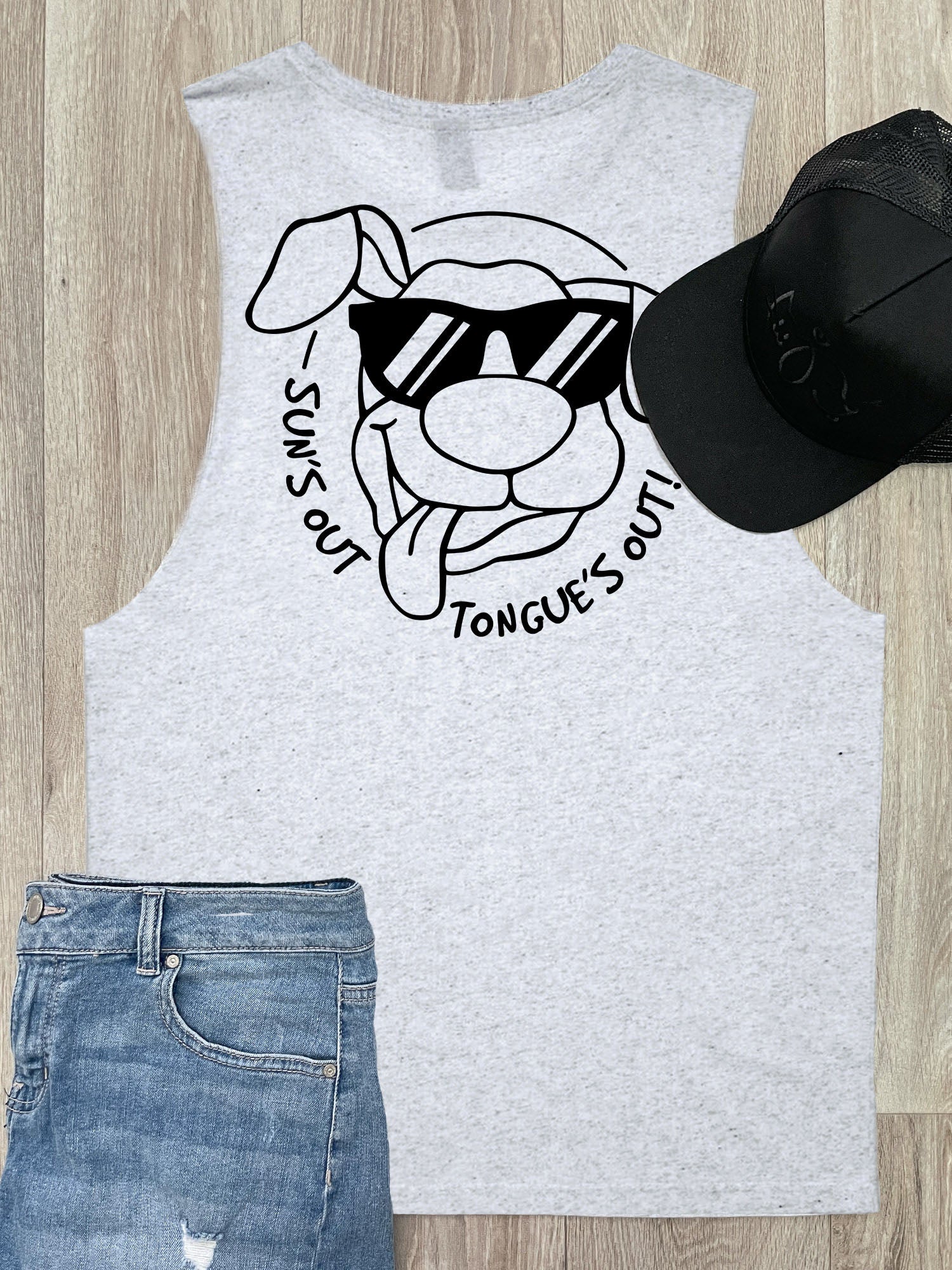 Sun's Out Tongue's Out Axel Drop Armhole Muscle Tank - Image 3