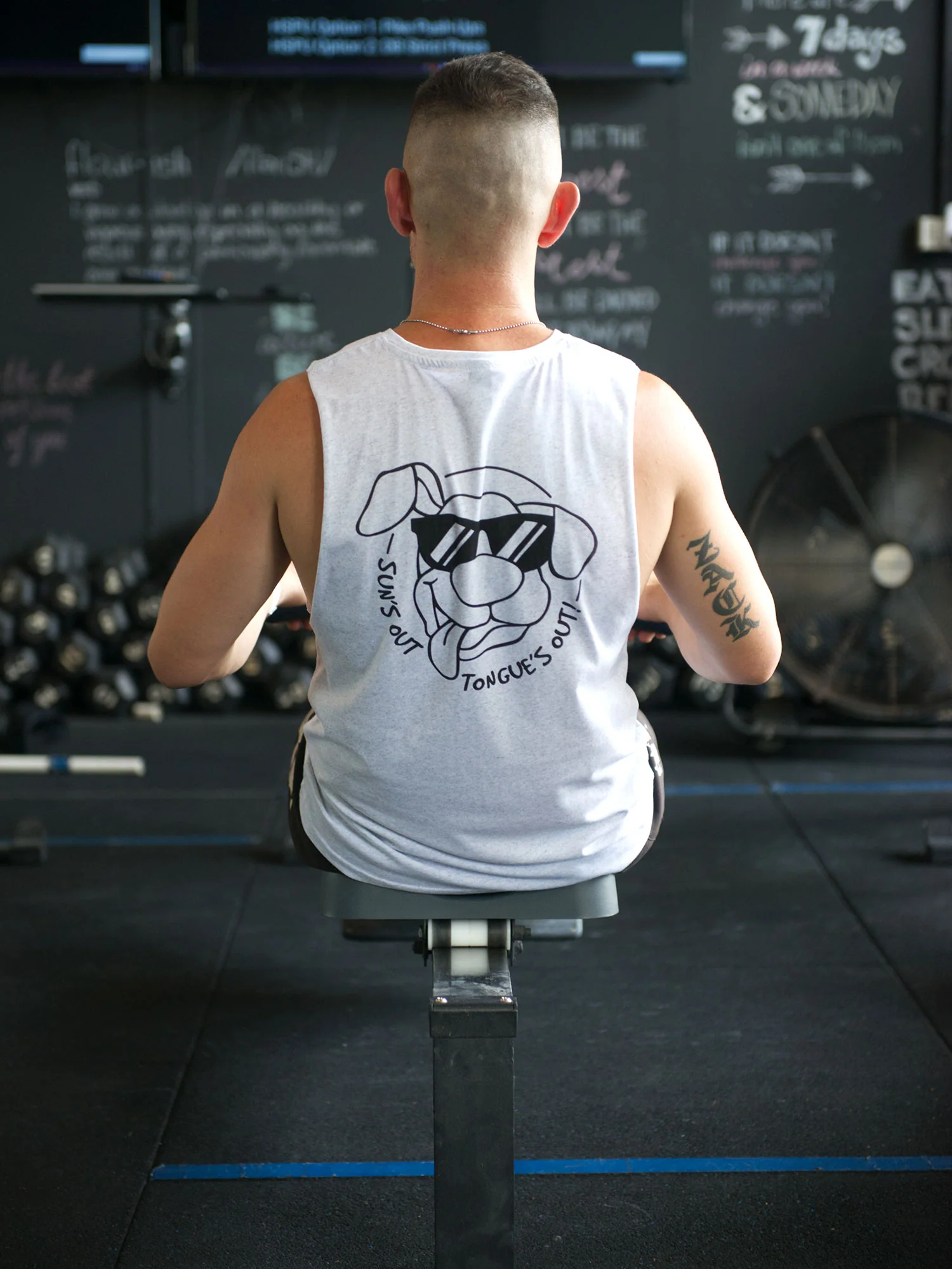 Sun's Out Tongue's Out Axel Drop Armhole Muscle Tank - Image 5