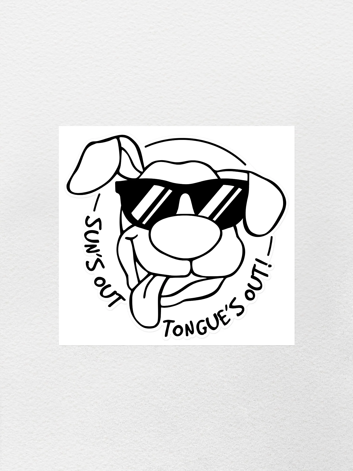 Sun's Out Tongue's Out Sticker - Image 4