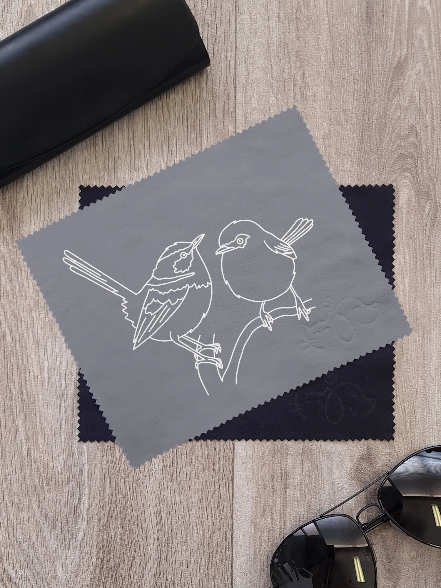 Superb Fairy Wren Microfibre Suede Glasses Cleaning Cloths (Twinpack) - Image 4