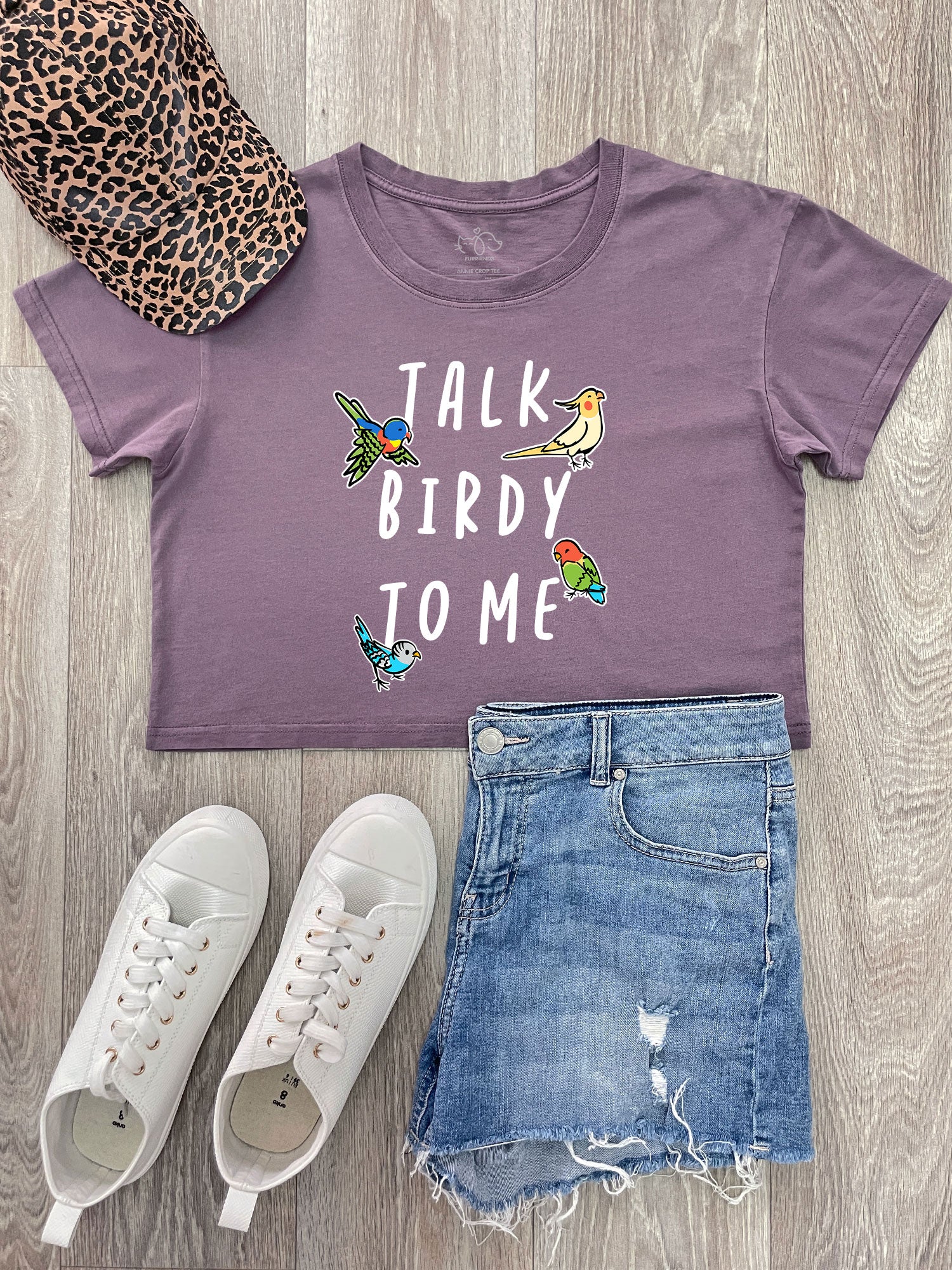 Talk Birdy To Me Annie Crop Tee - Image 2