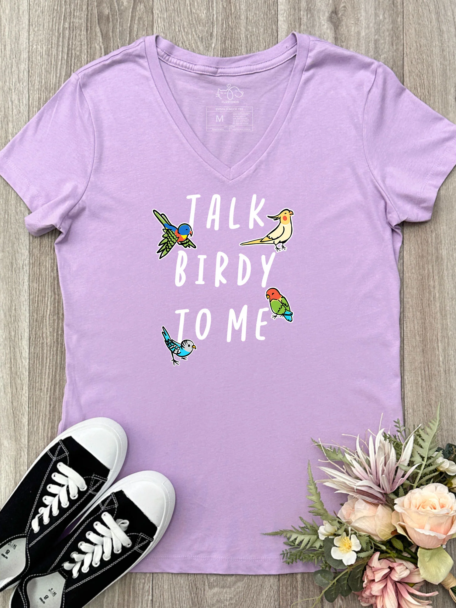 Talk Birdy To Me Emma V-Neck Tee - Image 4