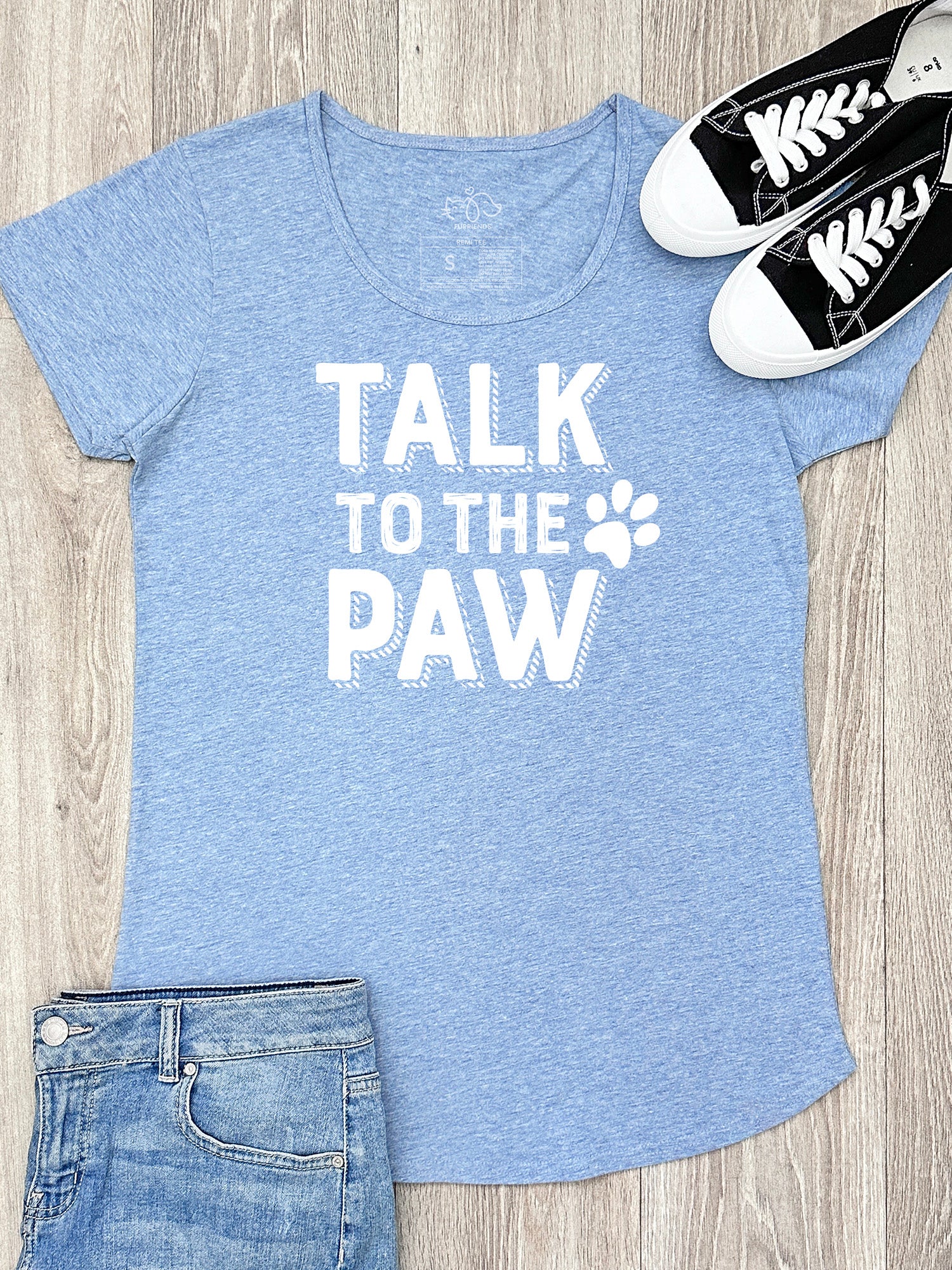 Talk To The Paw Remi Scoop Neck Women's Tee - Image 3