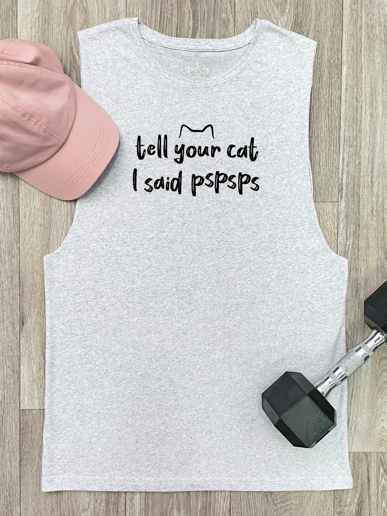 Tell Your Cat I Said pspsps Axel Drop Armhole Muscle Tank - Image 2