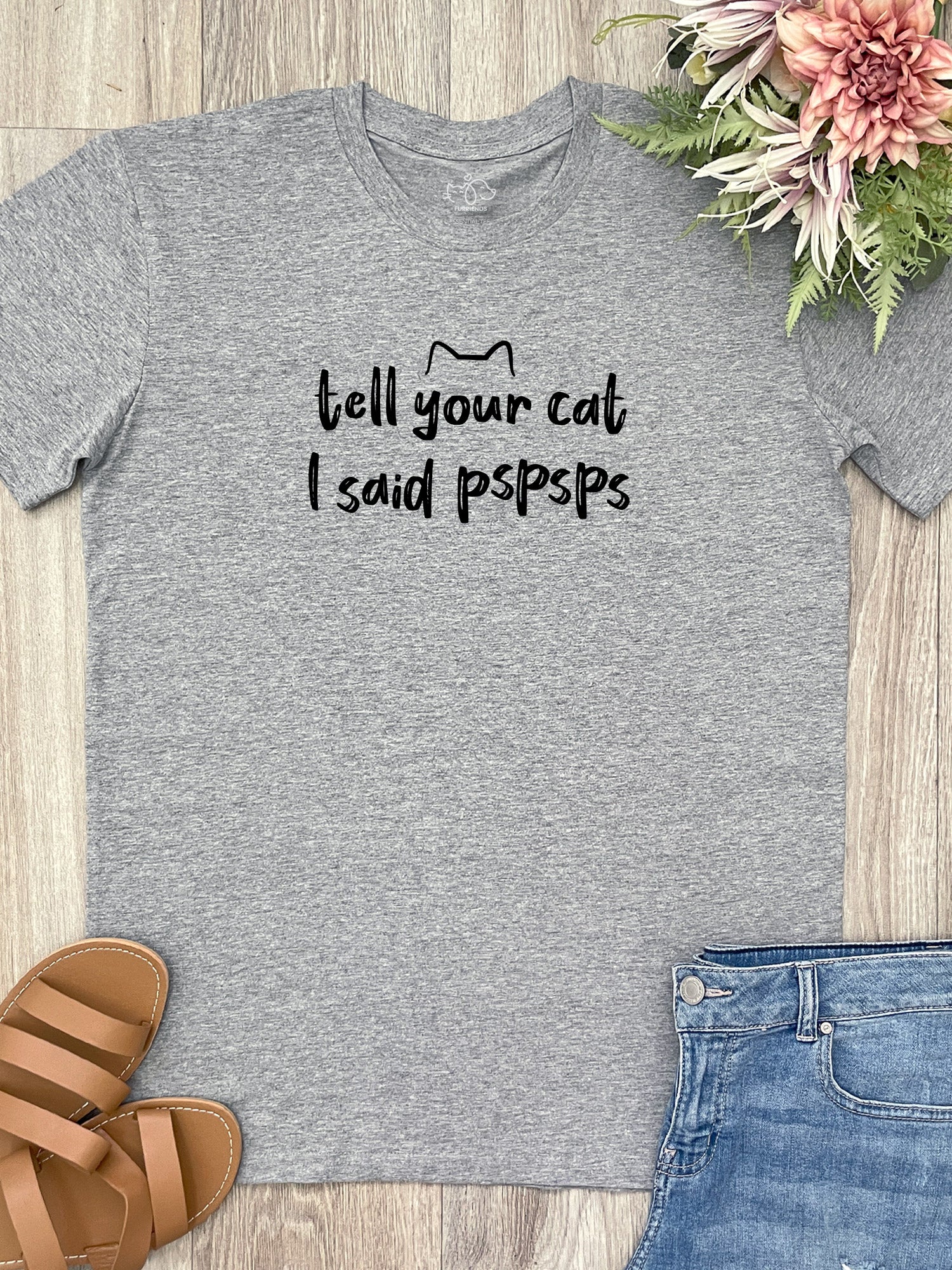 Tell Your Cat I Said pspsps Essential Unisex Tee - Image 5