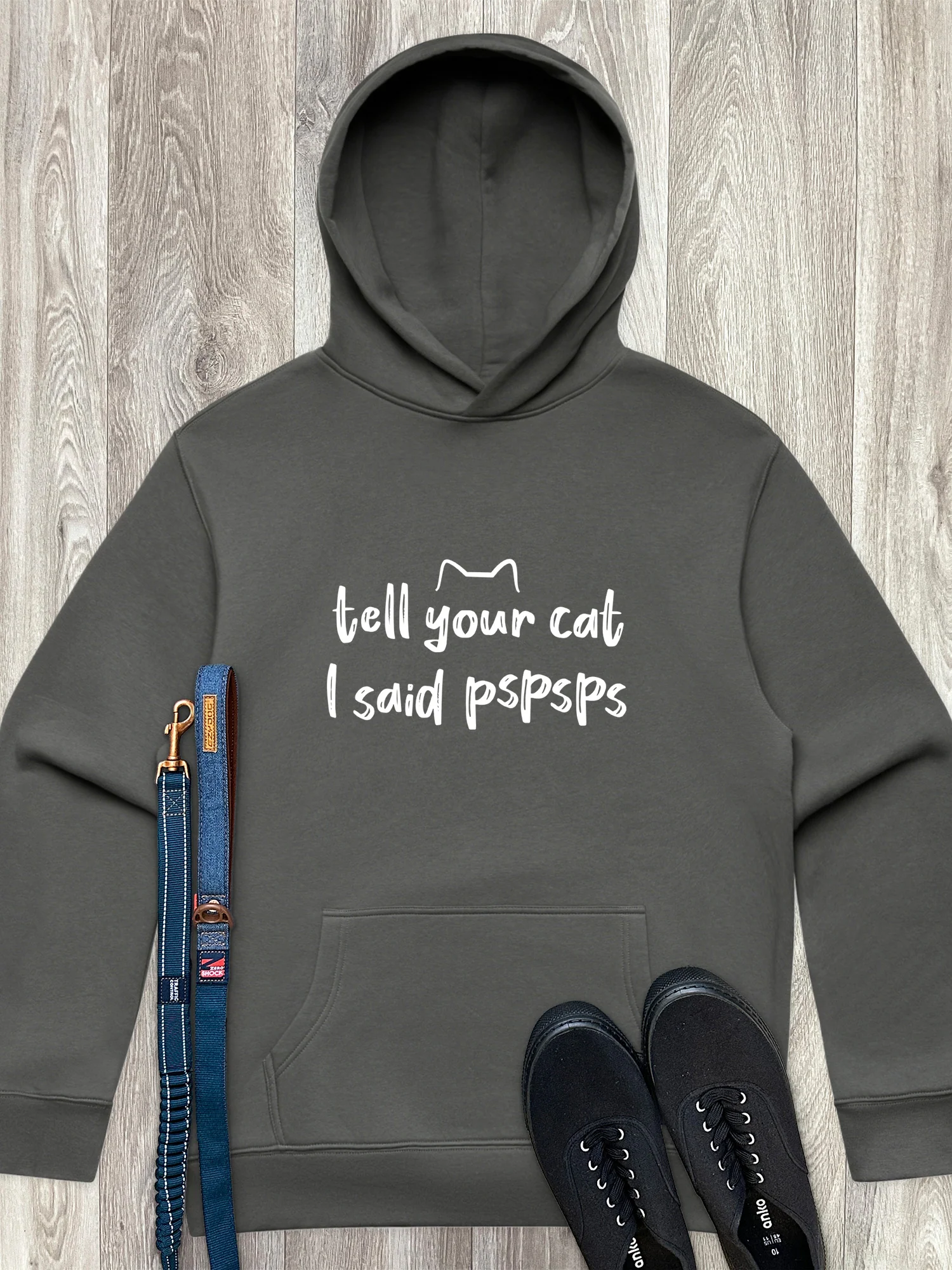 Tell Your Cat I Said pspsps Men's Comfort Hood - Image 4