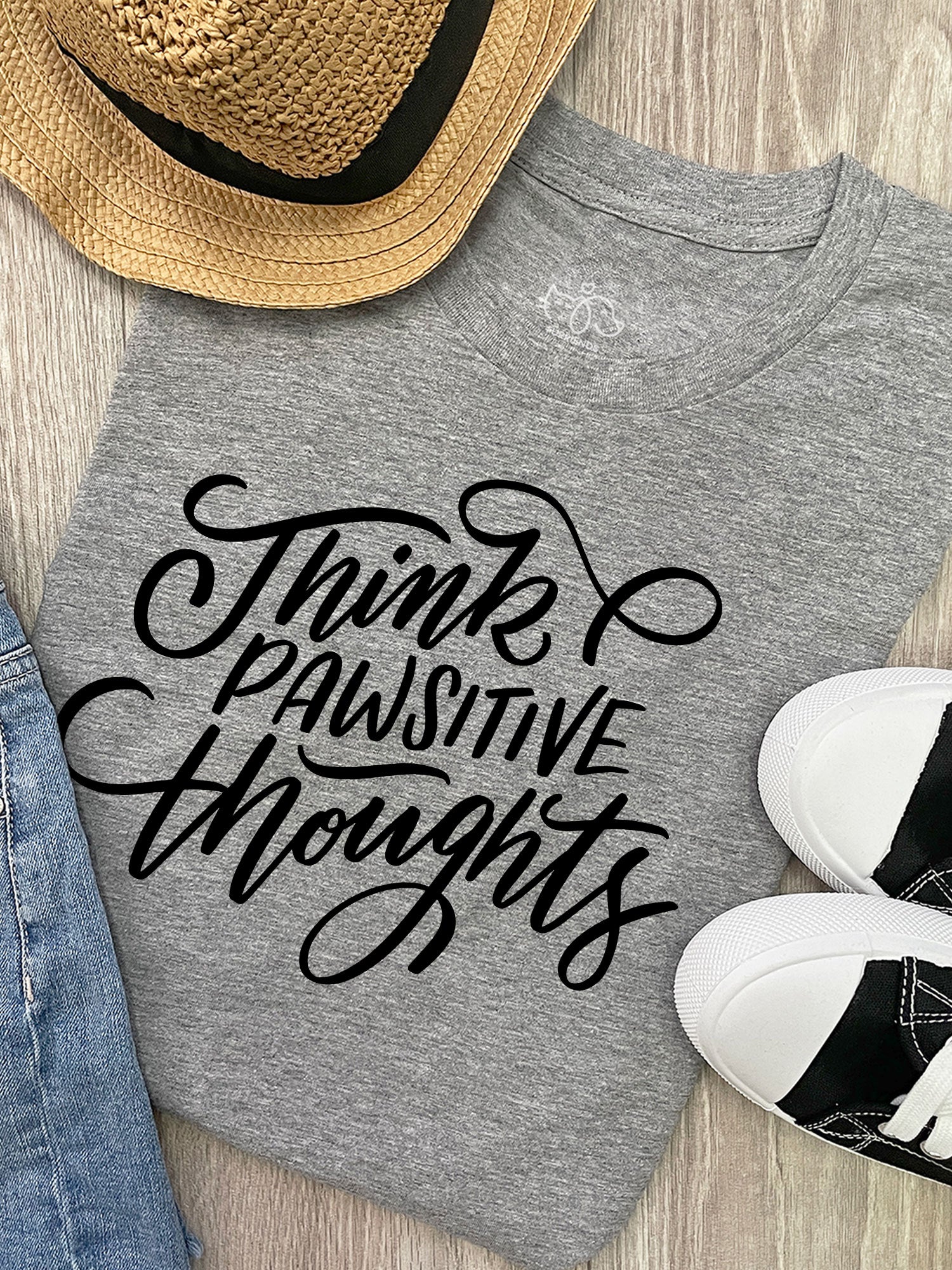 Think Pawsitive Thoughts Ava Women's Regular Fit Tee - Image 10