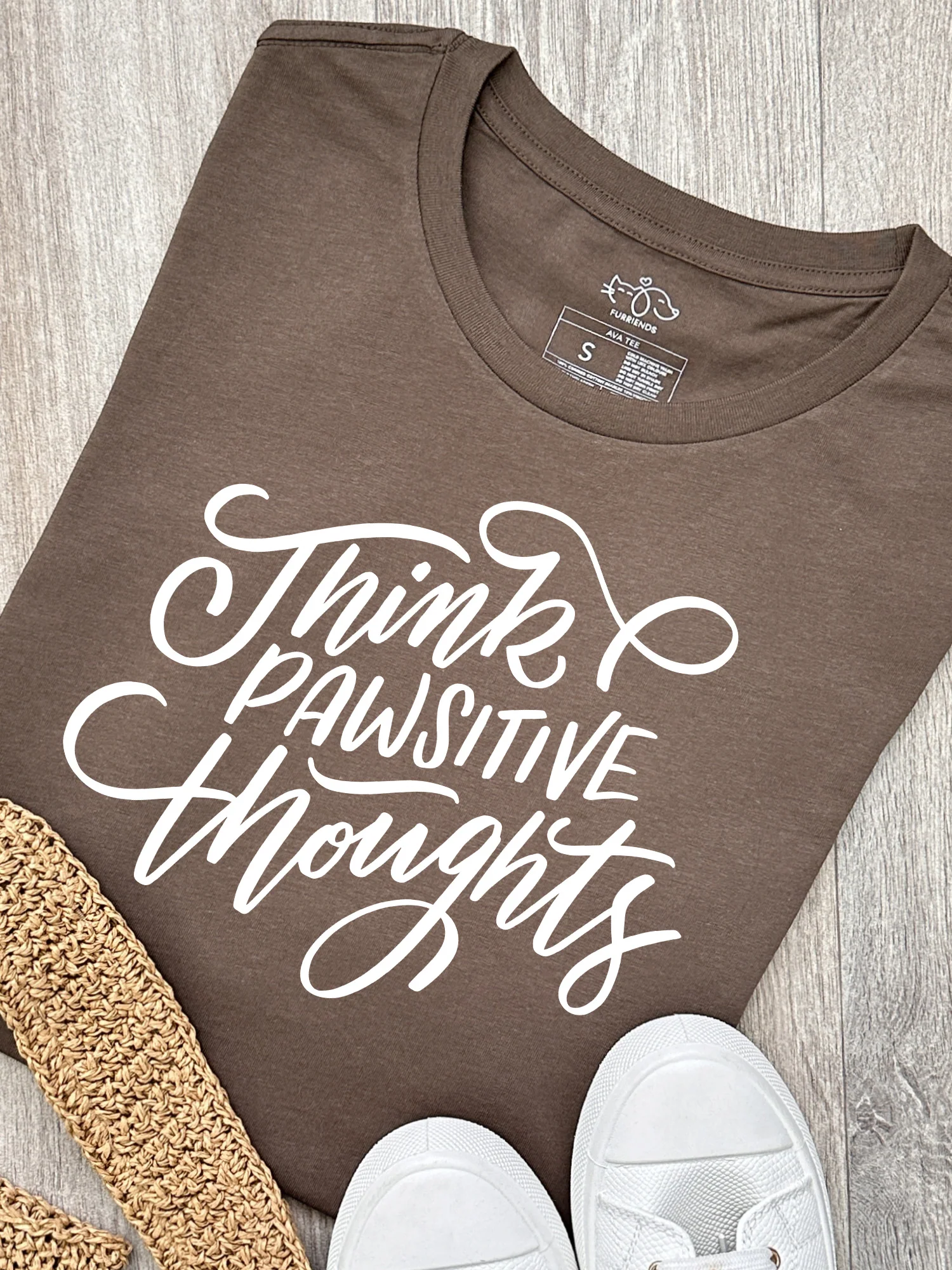 Think Pawsitive Thoughts Ava Women's Regular Fit Tee - Image 4