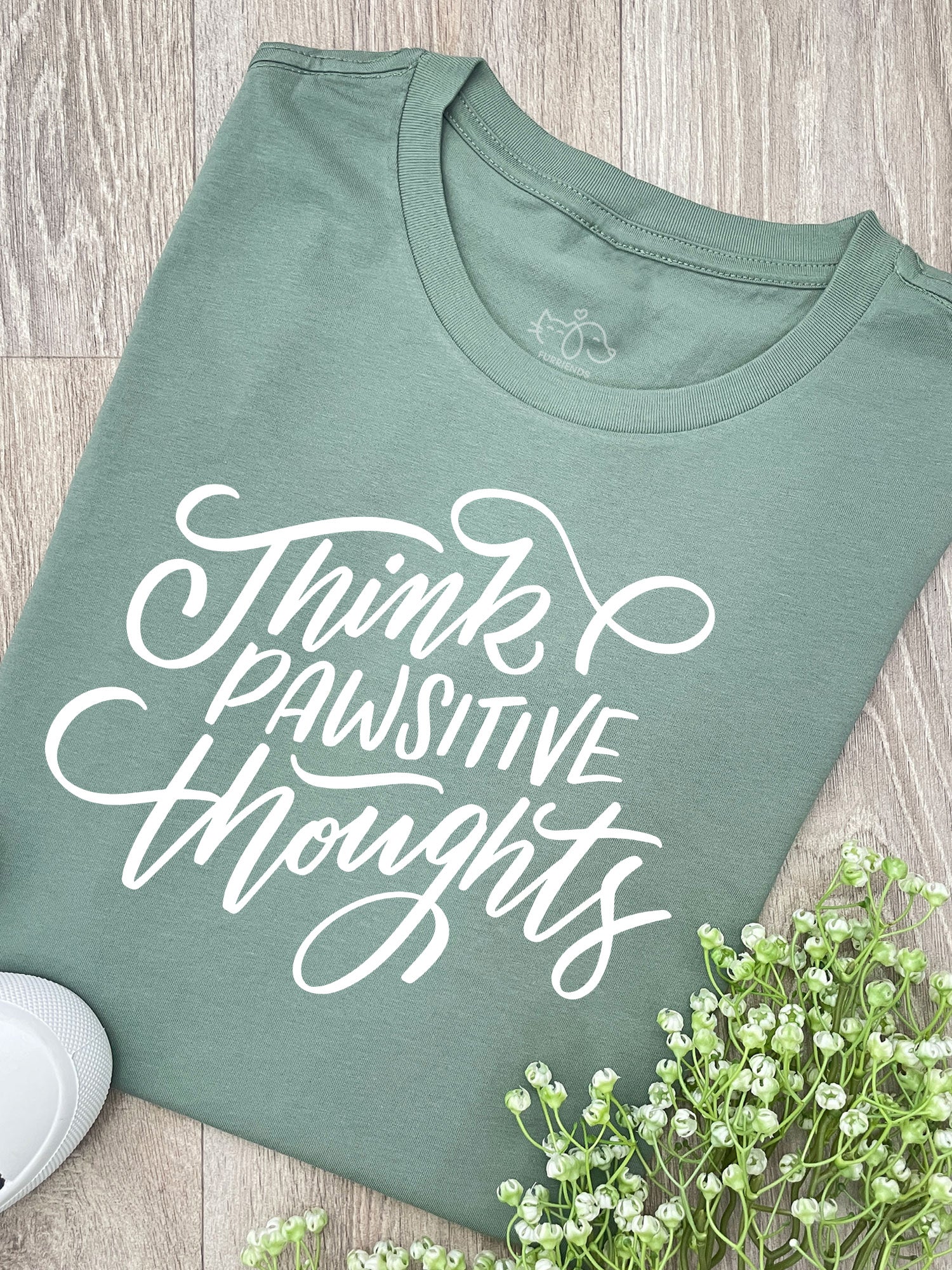 Think Pawsitive Thoughts Ava Women's Regular Fit Tee - Image 7