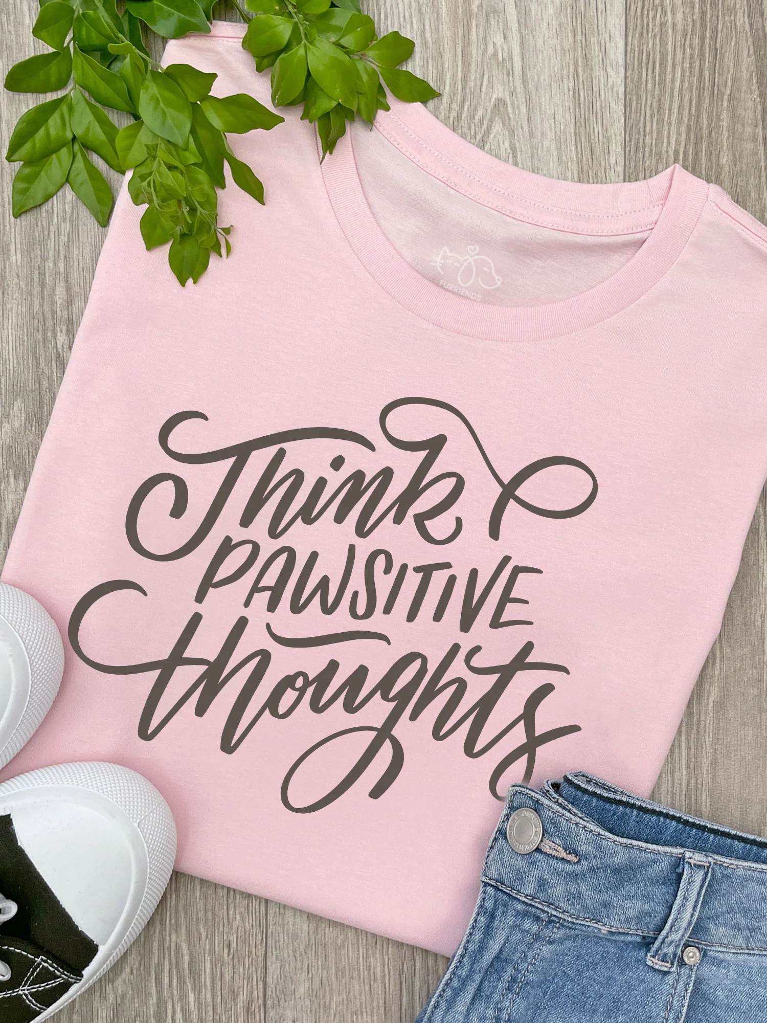 Think Pawsitive Thoughts Ava Women's Regular Fit Tee - Image 9