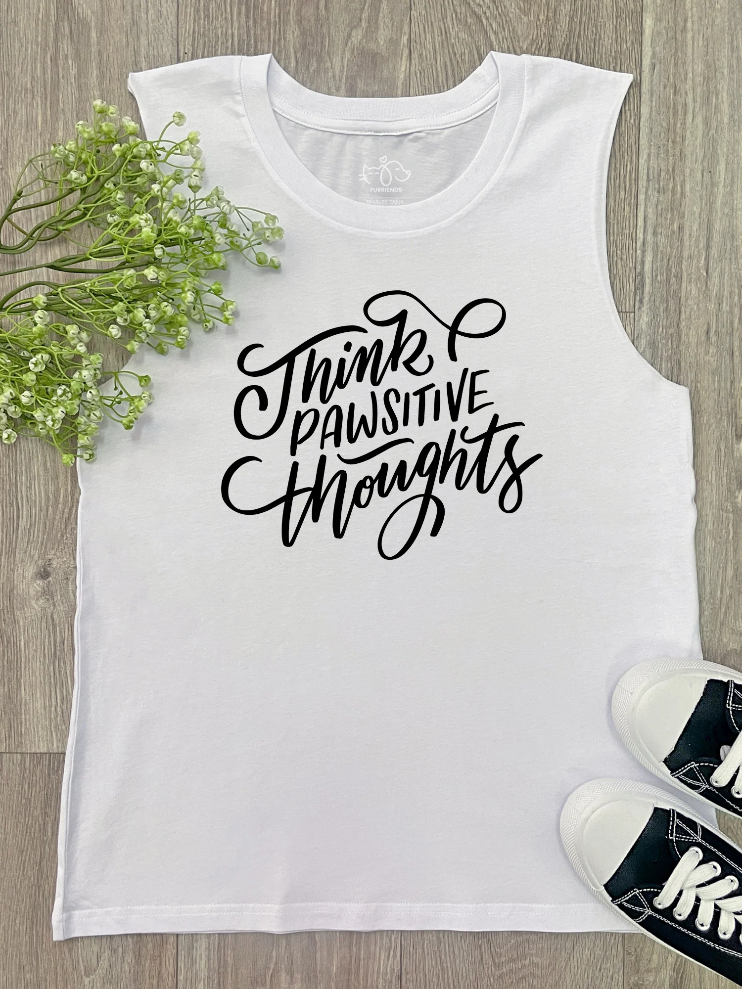 Think Pawsitive Thoughts Marley Tank - Image 4