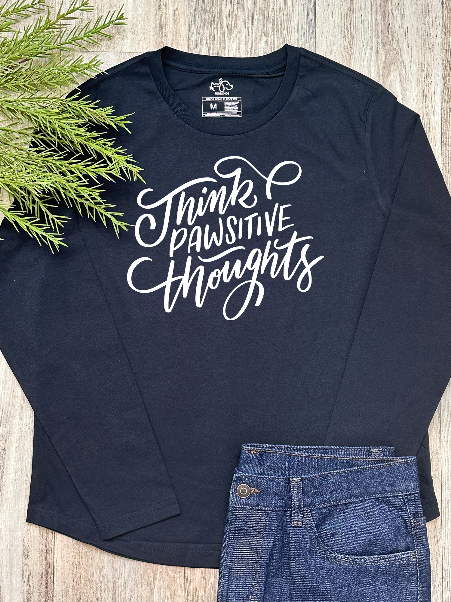 Think Pawsitive Thoughts Olivia Long Sleeve Tee - Image 3